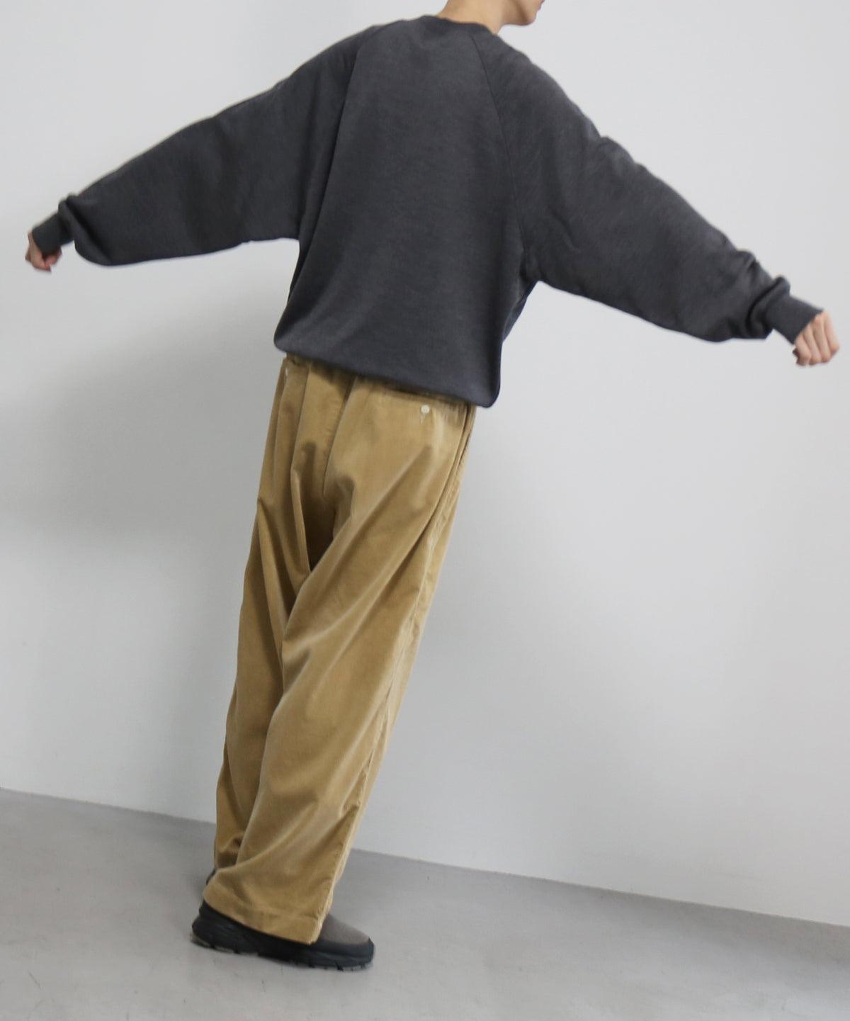 OLD FOLK HOUSE Washable wool sweatshirt "HEATHER GRAY"
