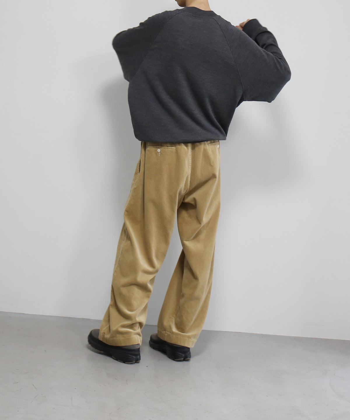 OLD FOLK HOUSE Washable wool sweatshirt "HEATHER GRAY"
