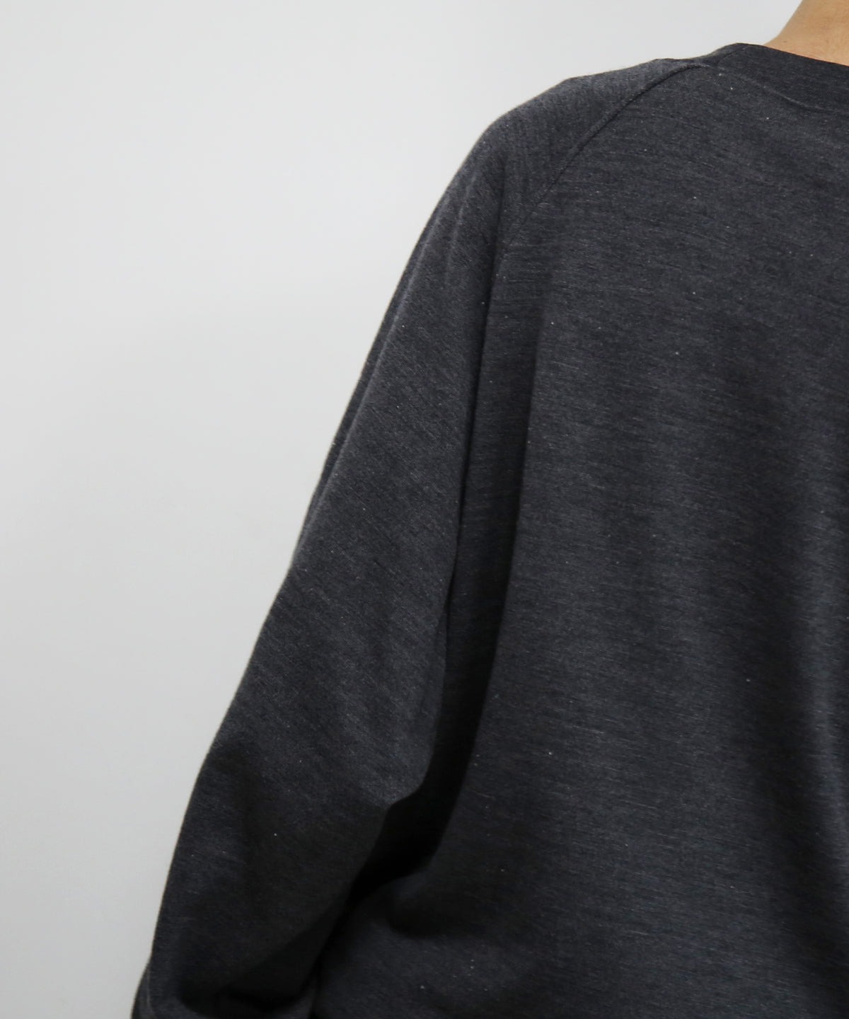 OLD FOLK HOUSE Washable wool sweatshirt "HEATHER GRAY"