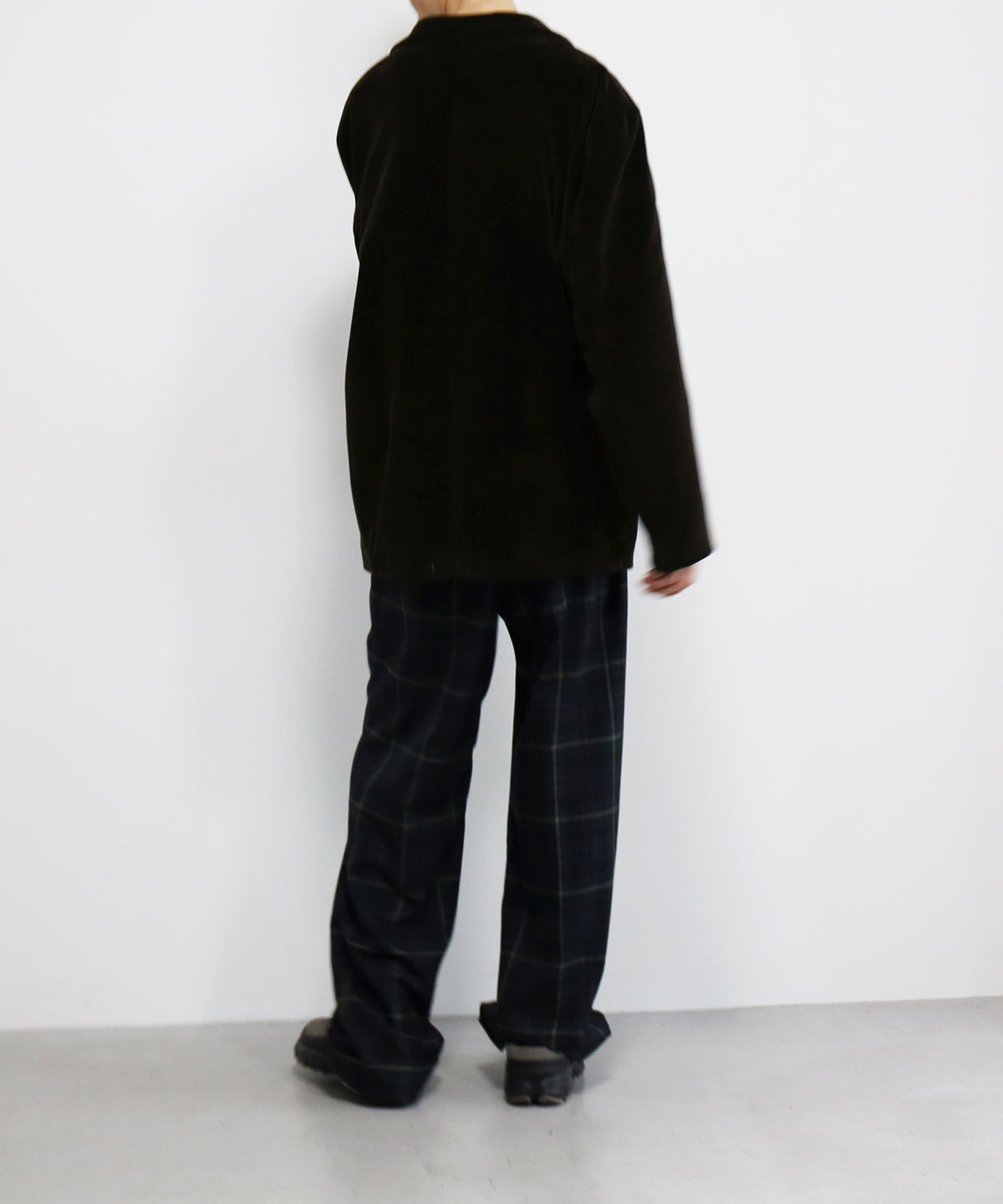 OLD FOLK HOUSE Cotton & rayon corduroy tailored jacket "DARK BROWN"