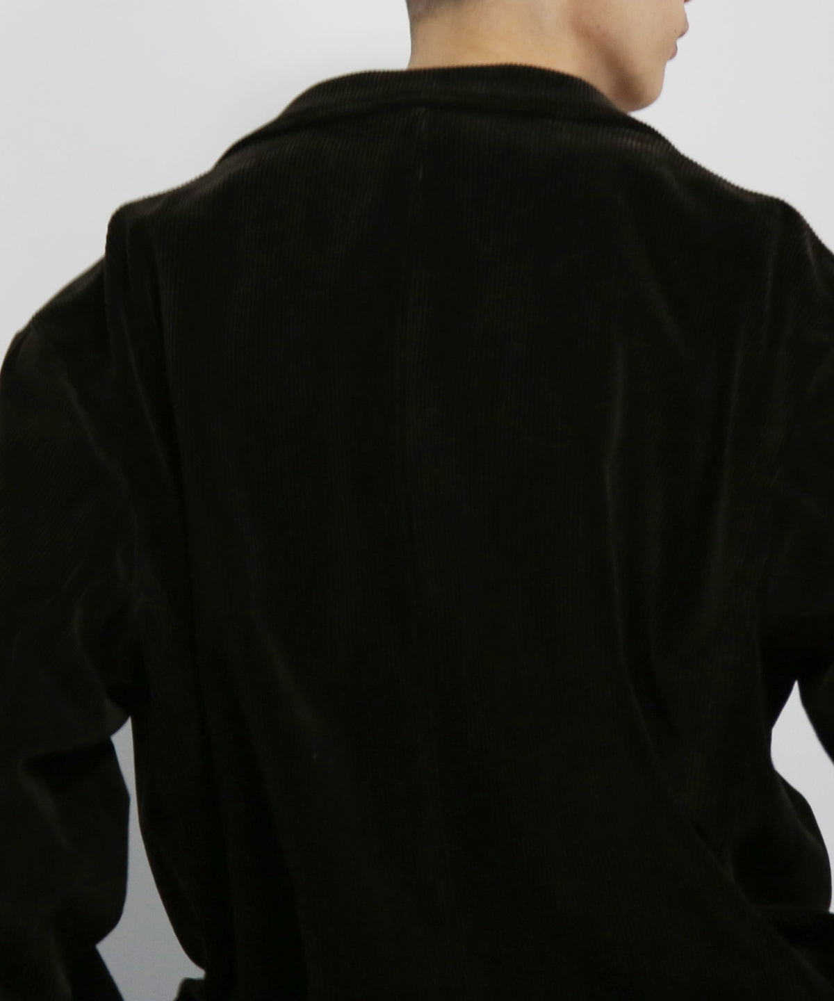 OLD FOLK HOUSE Cotton & rayon corduroy tailored jacket "DARK BROWN"