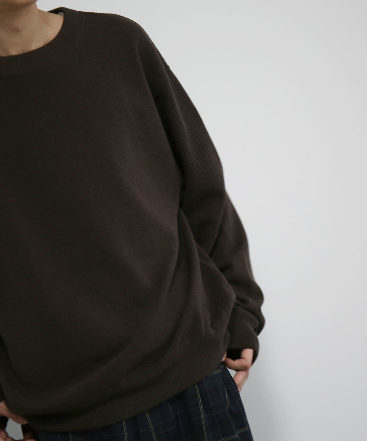 crepuscule Co/wo moss stitch p/o "BROWN"