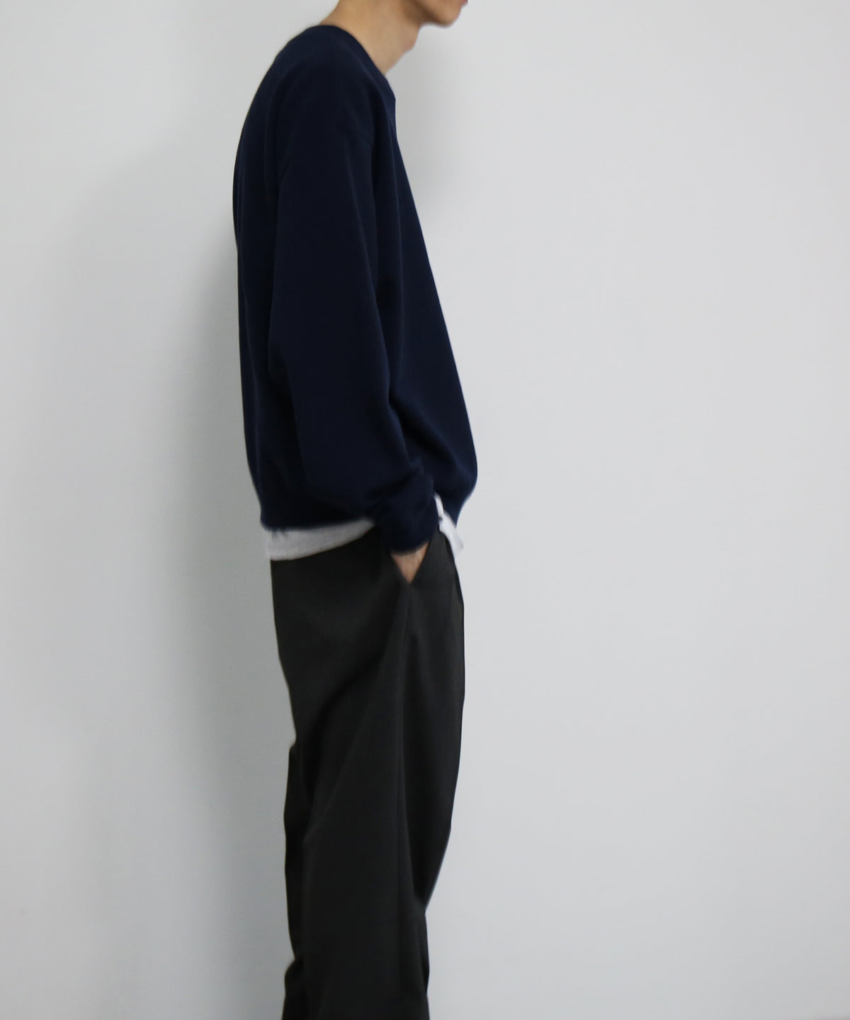 crepuscule Co/wo moss stitch p/o "NAVY"