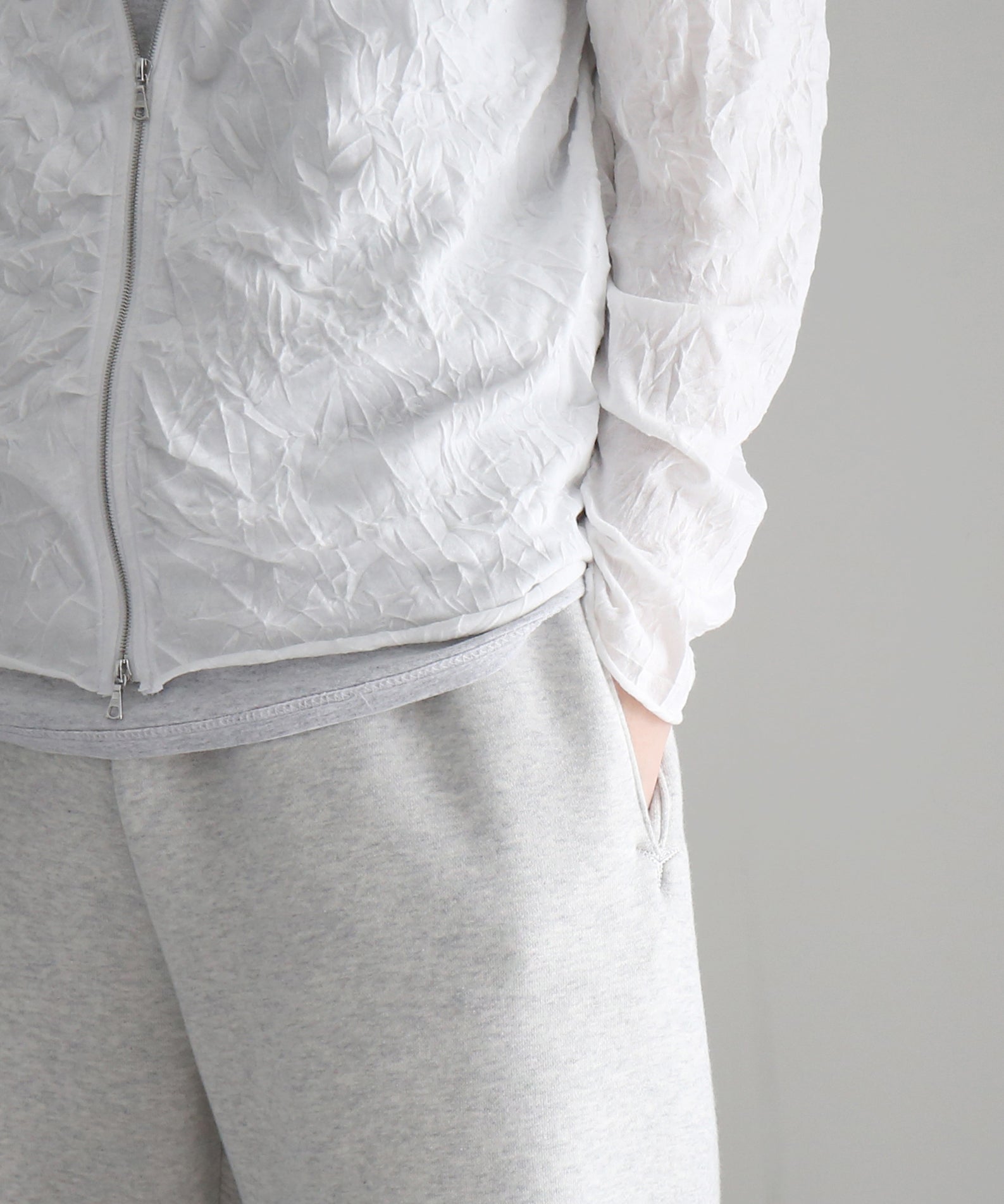 POST ARCHIVE FACTION(PAF) Zip hoodie "WHITE"