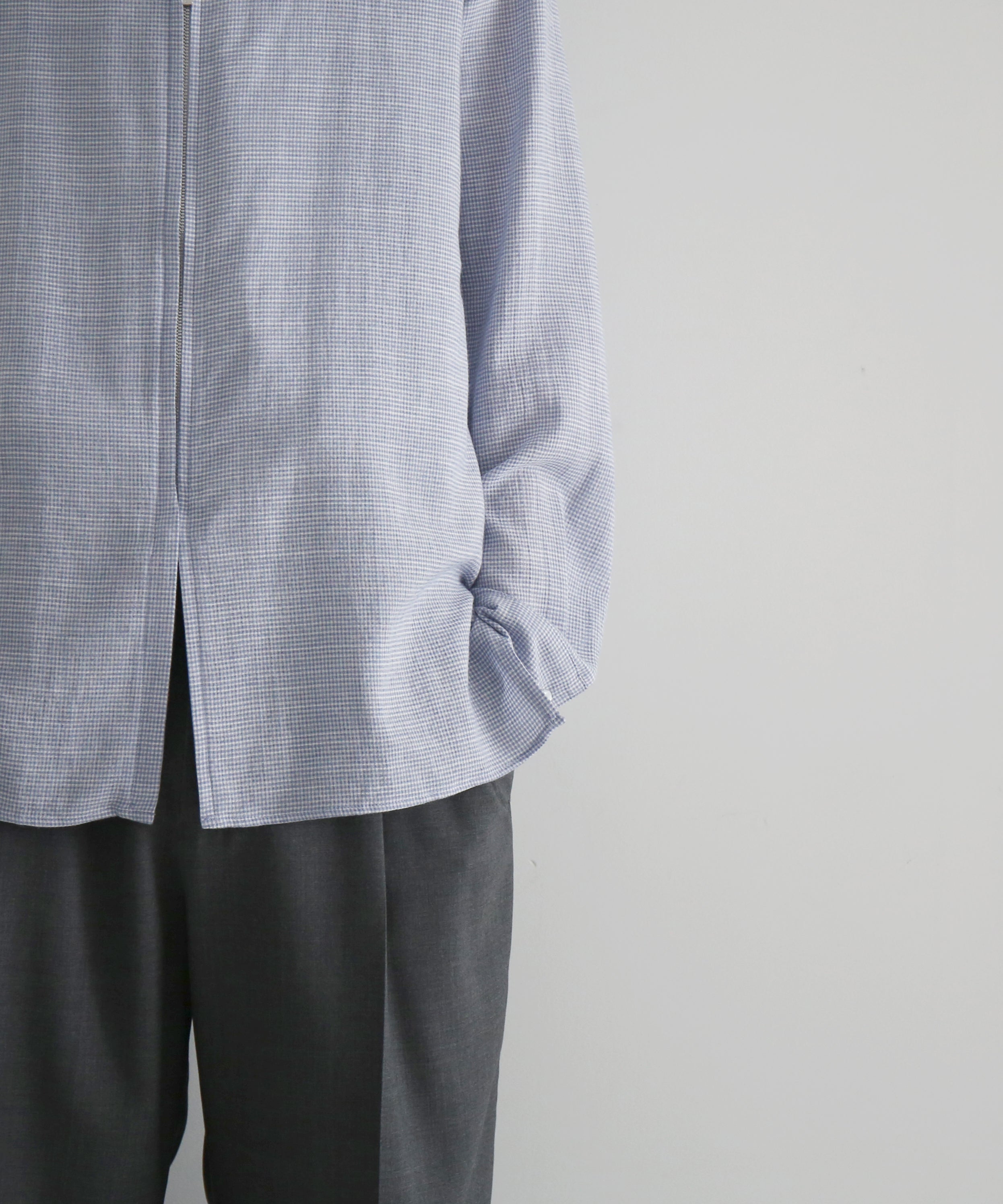 POST ARCHIVE FACTION(PAF) Zip shirt "BLUE"