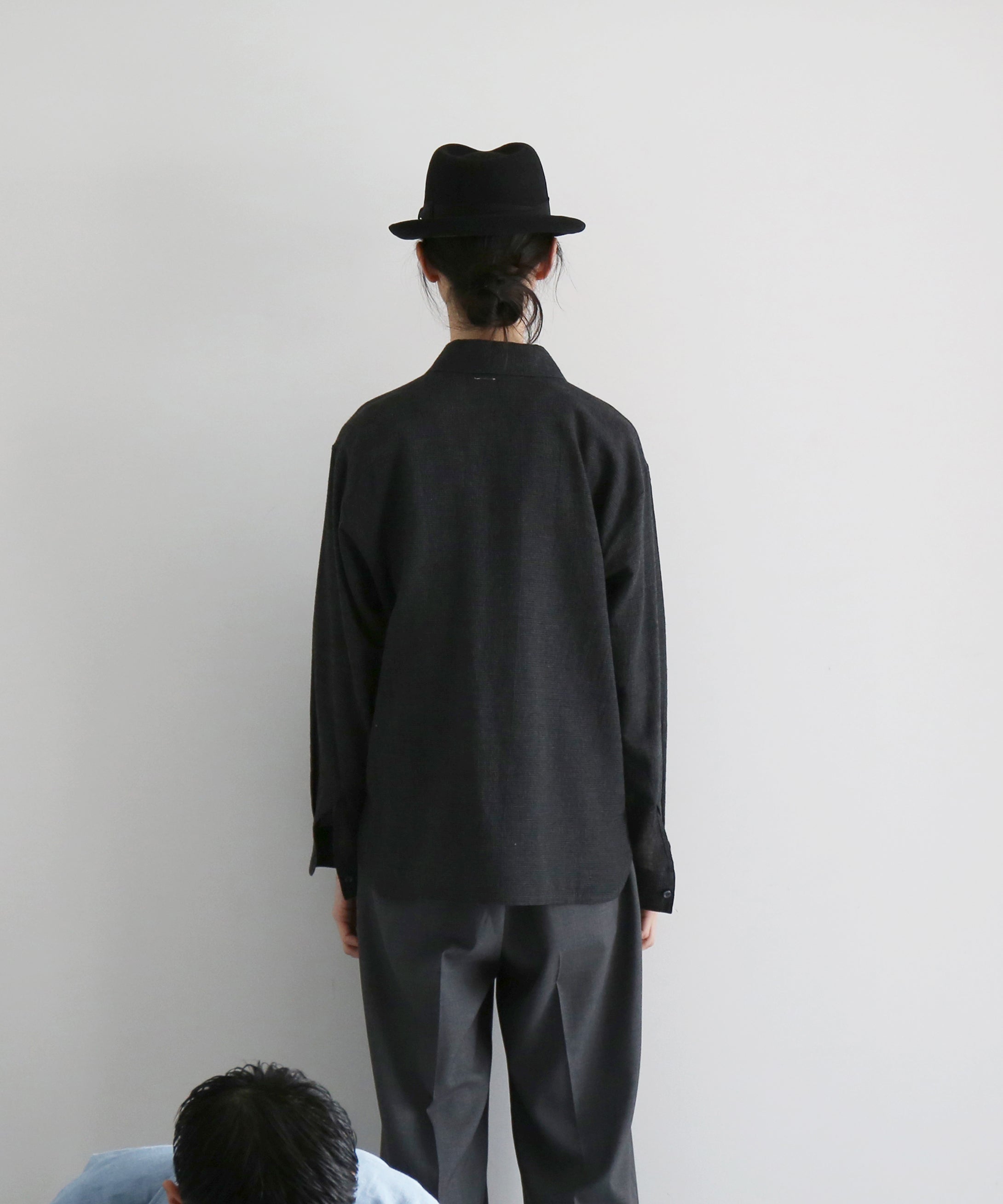 POST ARCHIVE FACTION(PAF) Zip shirt "CHARCOAL"