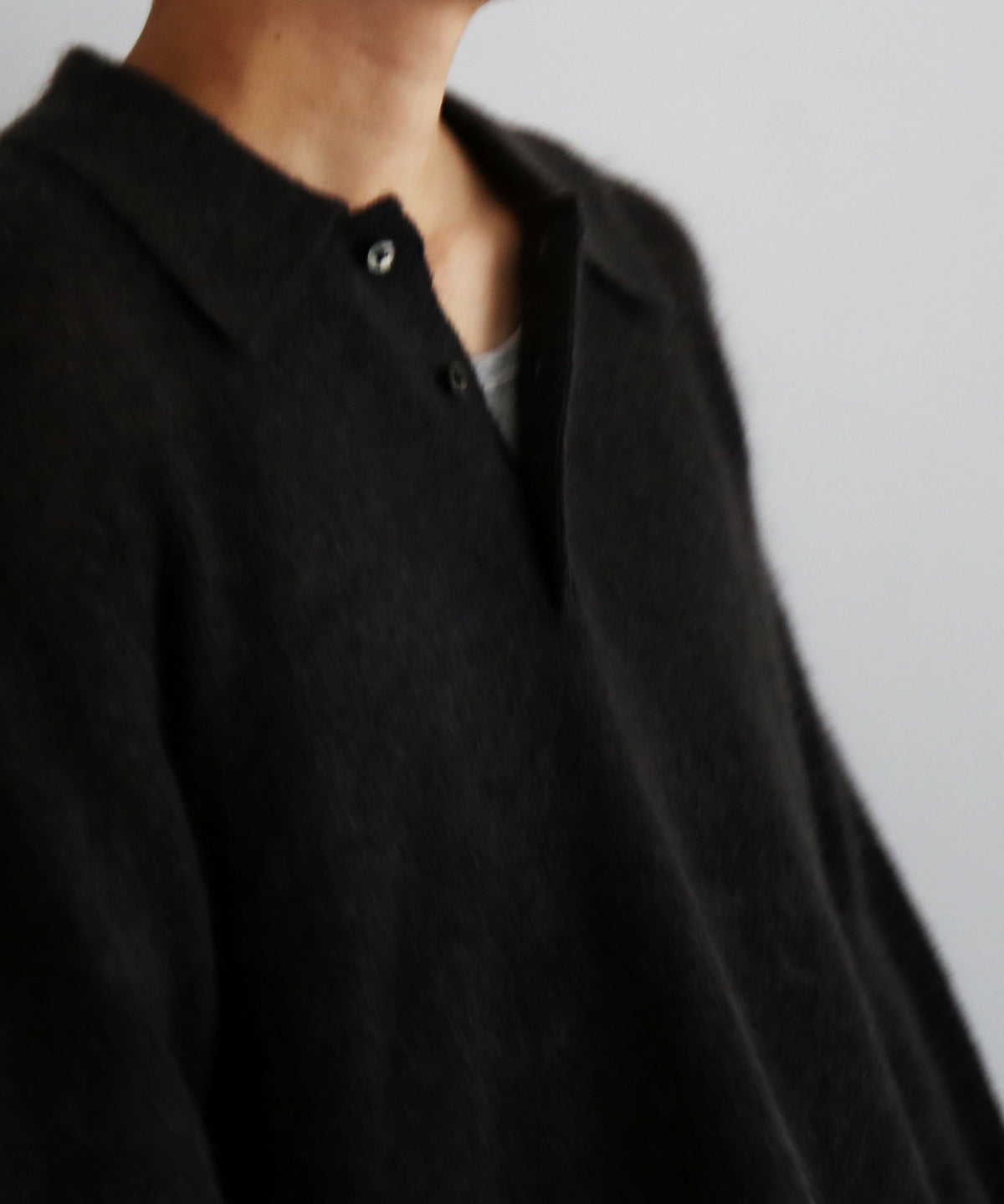 URU Knit polo "M.GRAY"