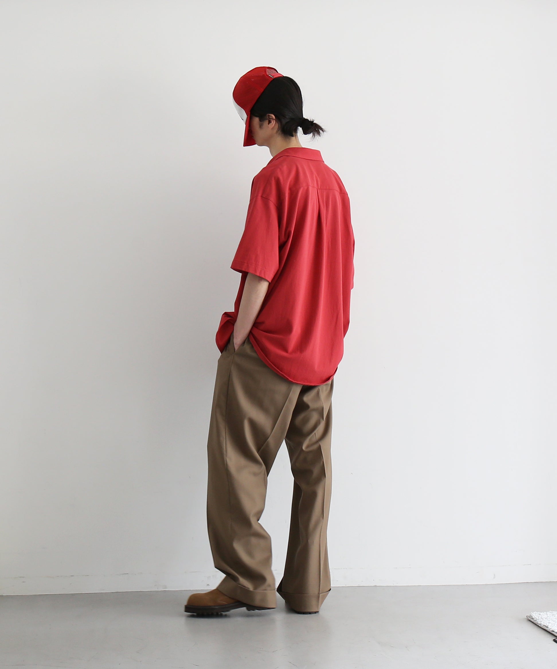 KAIKO Wool wide slacks "L.BROWN"