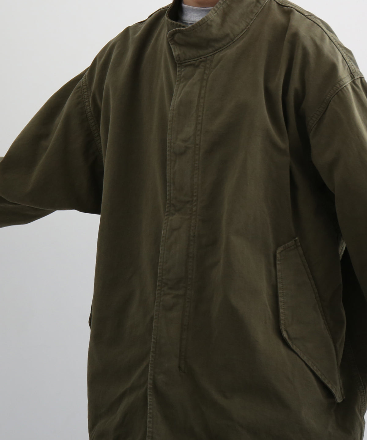 URU Organic compact chino - m-51 short blouson "D.KHAKI"