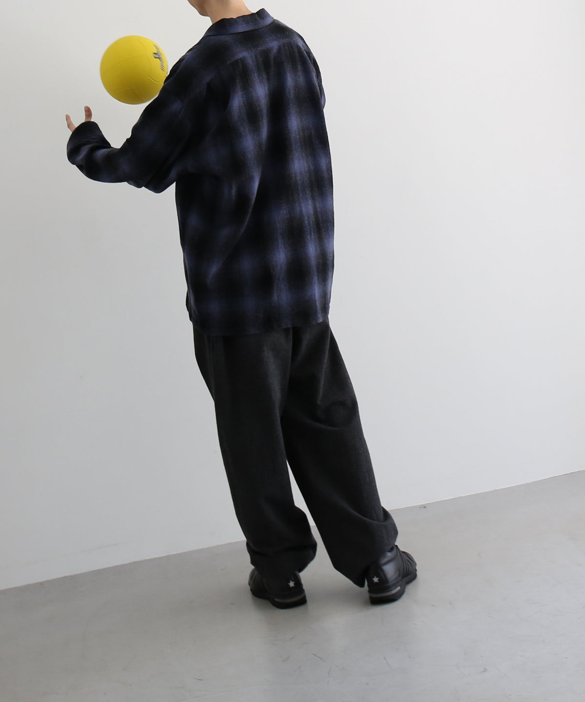 COTTON PAN Schaaf l/s oakland型 "BLACK×BLUE"