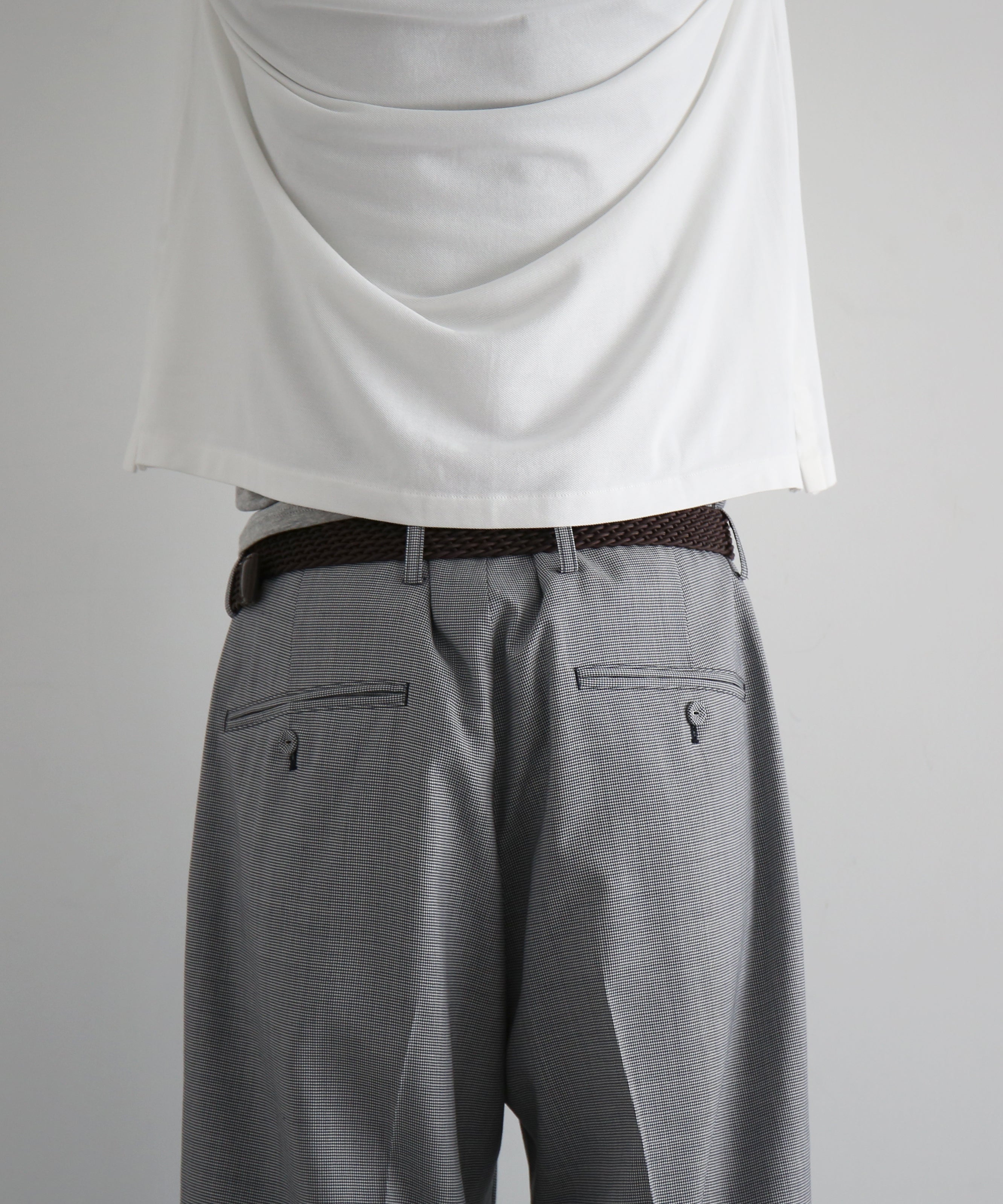 KAIKO Wool wide slacks "HOUNDTOOTH"