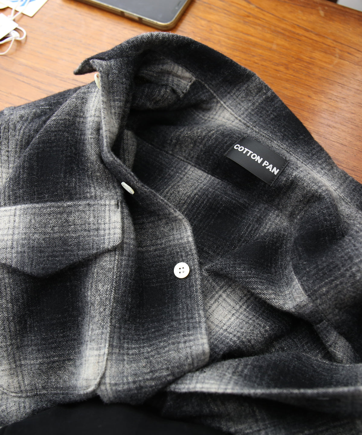 COTTON PAN Schaaf l/s oakland型 "BLACK×BLUE"