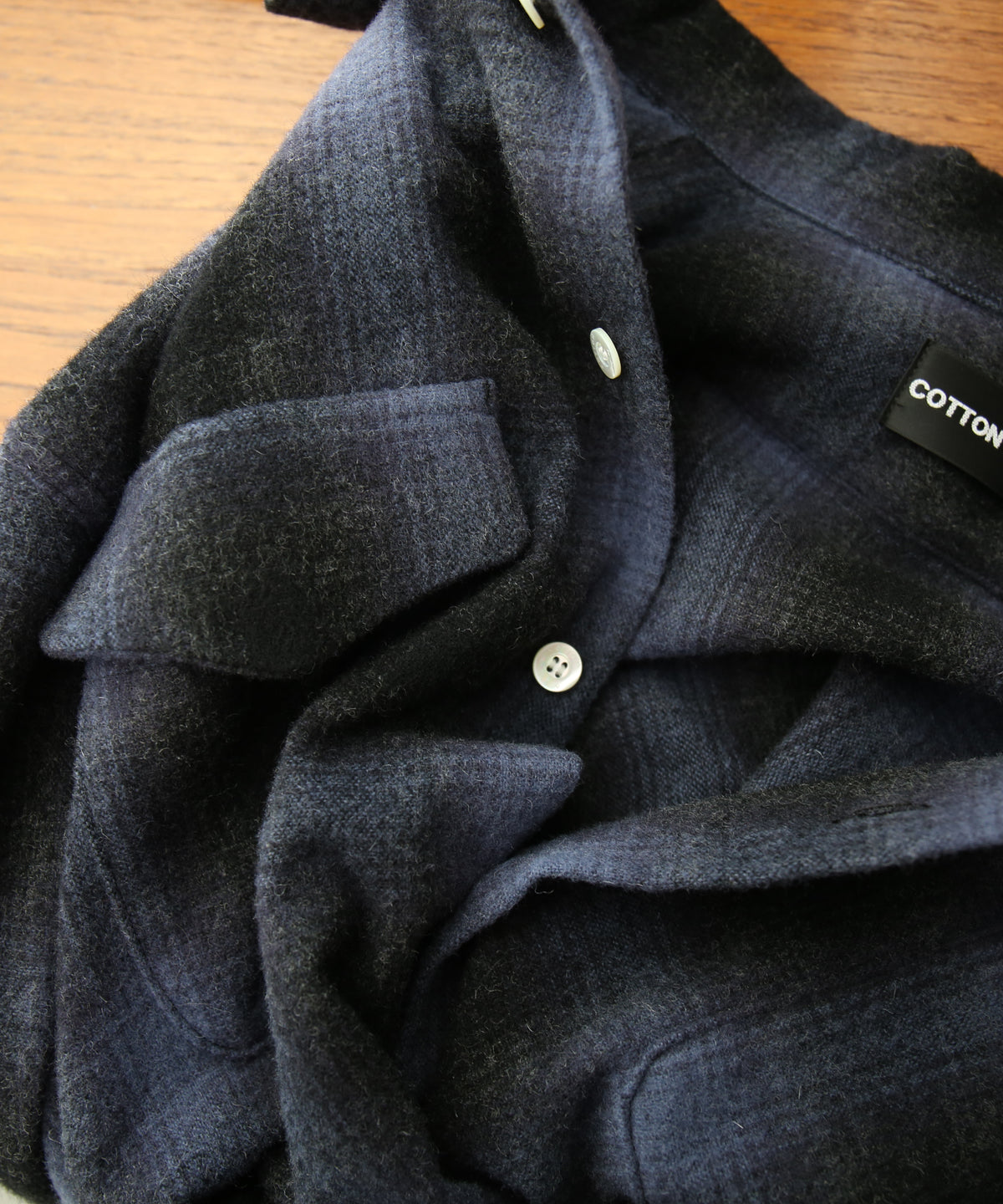 COTTON PAN Schaaf l/s oakland型 "BLACK×BLUE"