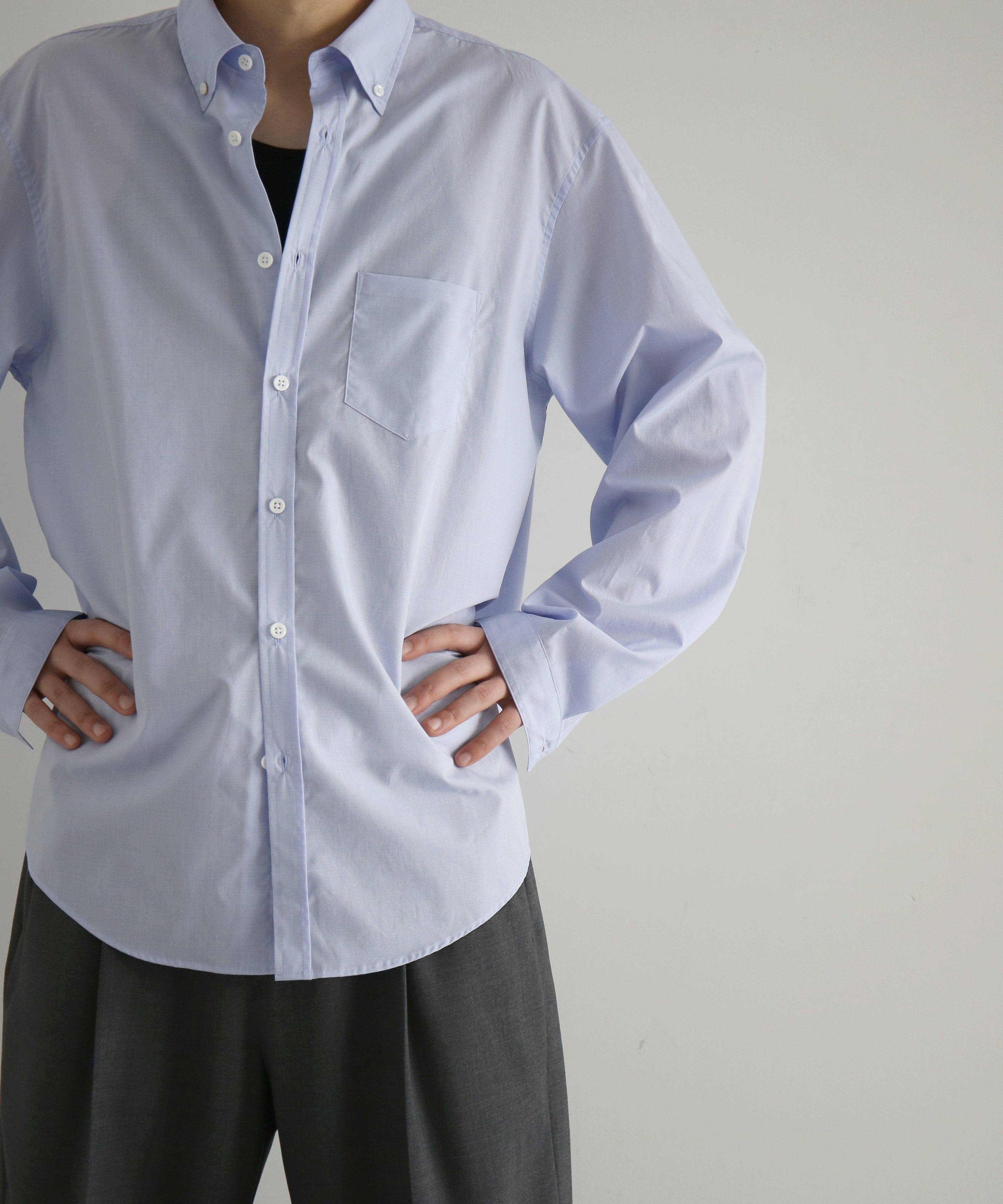 DIGAWEL Buttondown shirt "BLUE"