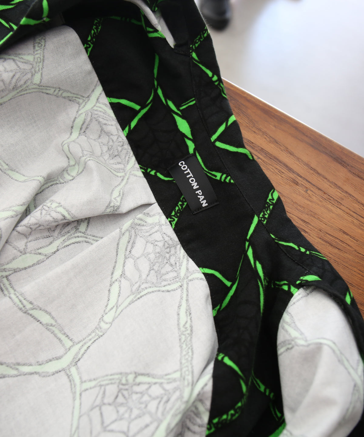 COTTON PAN Peter times l/s ネルシャツ beach型 "BLACK×GREEN"