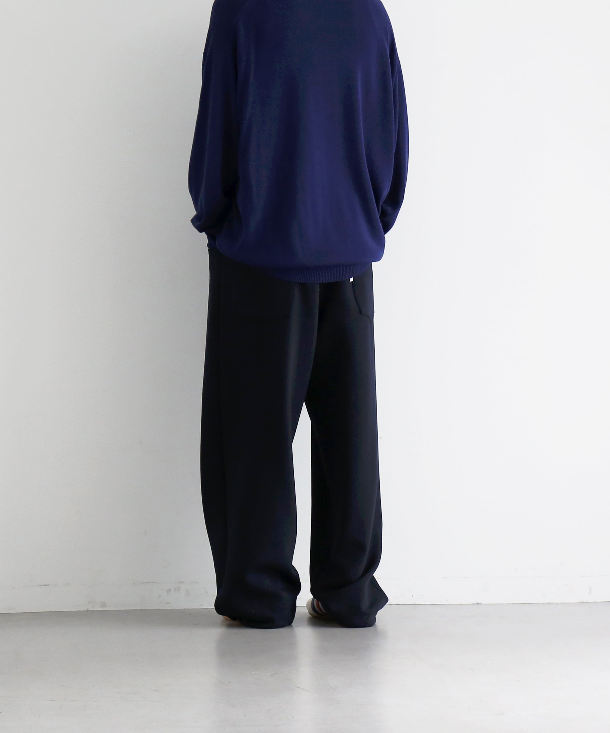 【EXCLUSIVE】NEONSIGN Wide tech slacks "SOLID NAVY"