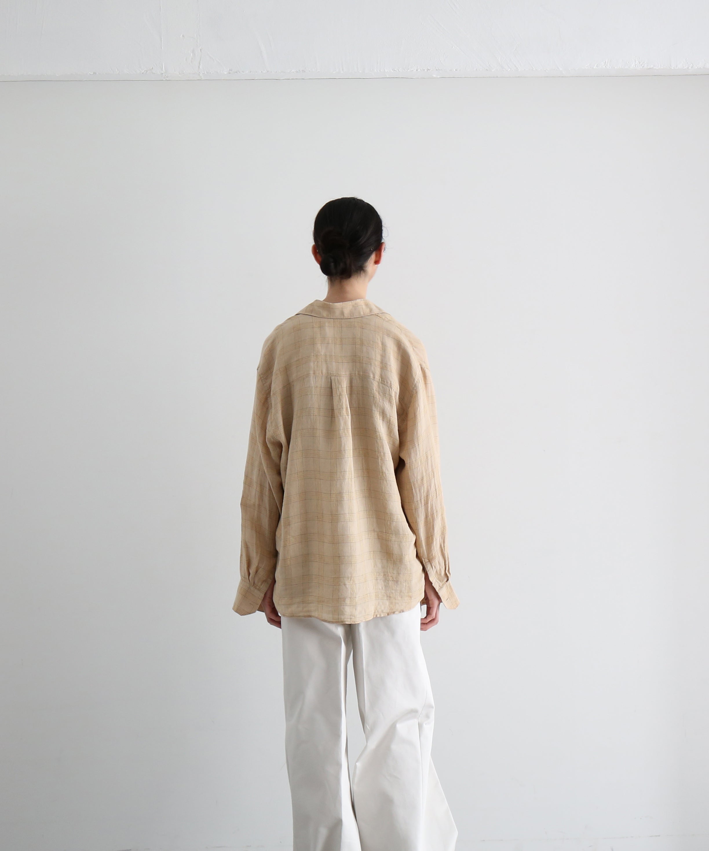 OUR LEGACY Above shirt "VACAY CHECK GAUZE LINEN"