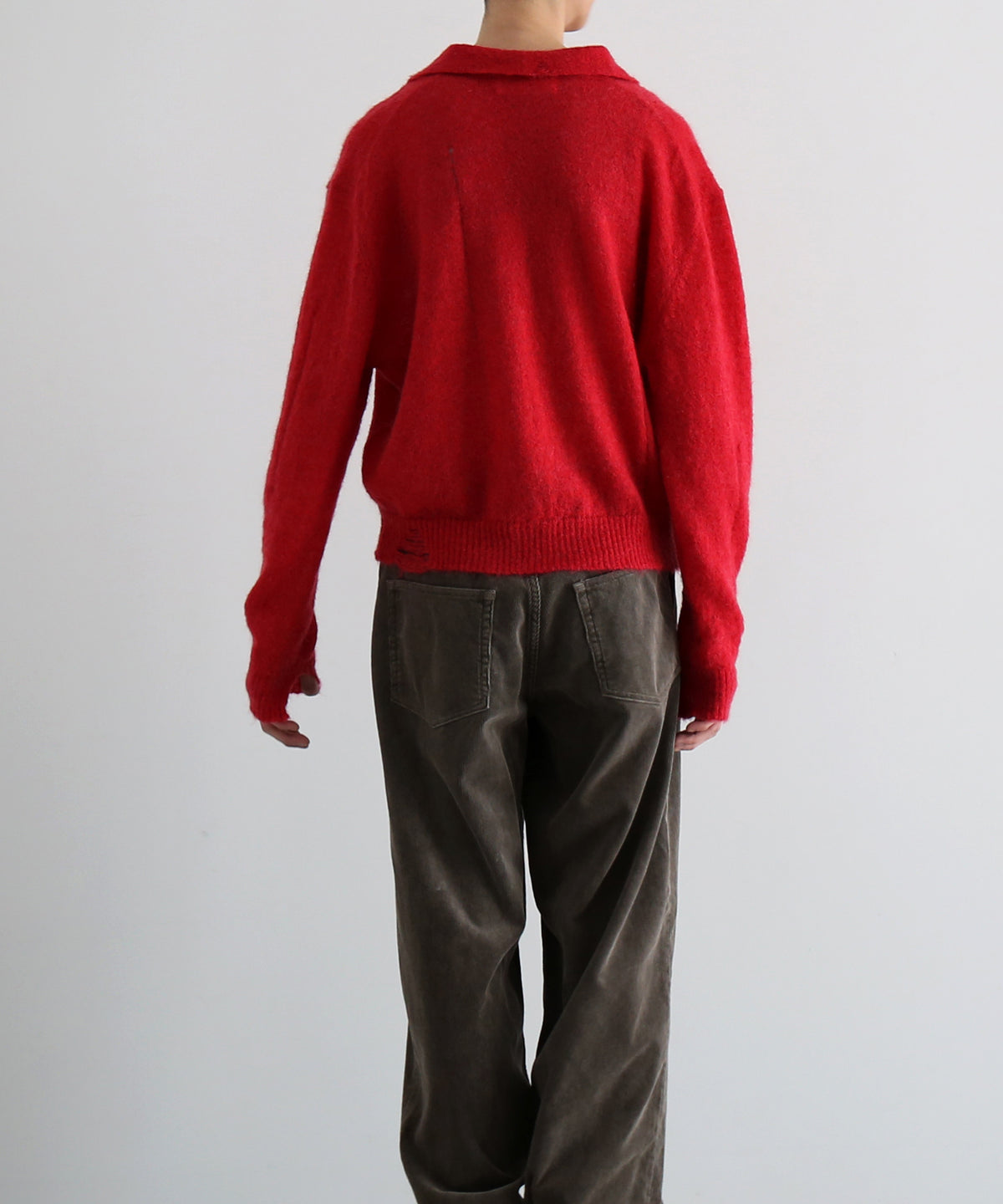 【Pre order】NEONSIGN Destroy knit -type : s "BLENDED RED"
