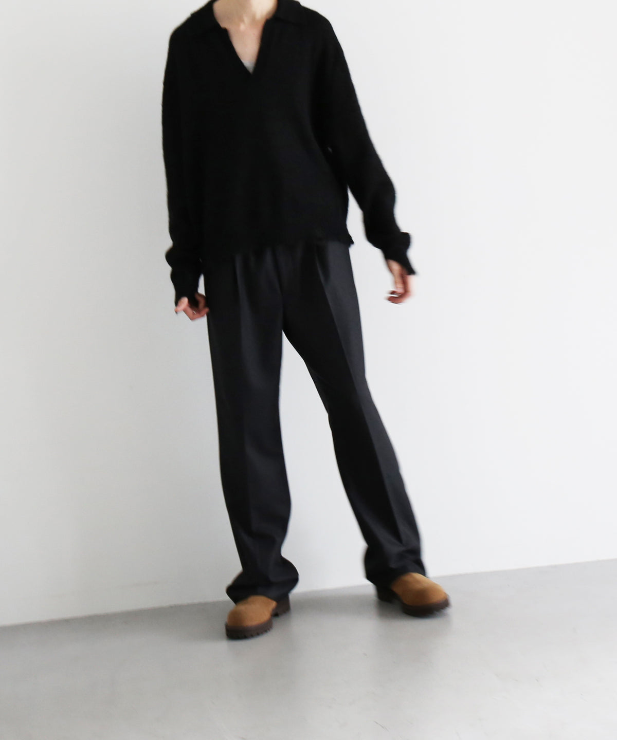 【Pre order】NEONSIGN Destroy knit -type : s "BLACK"