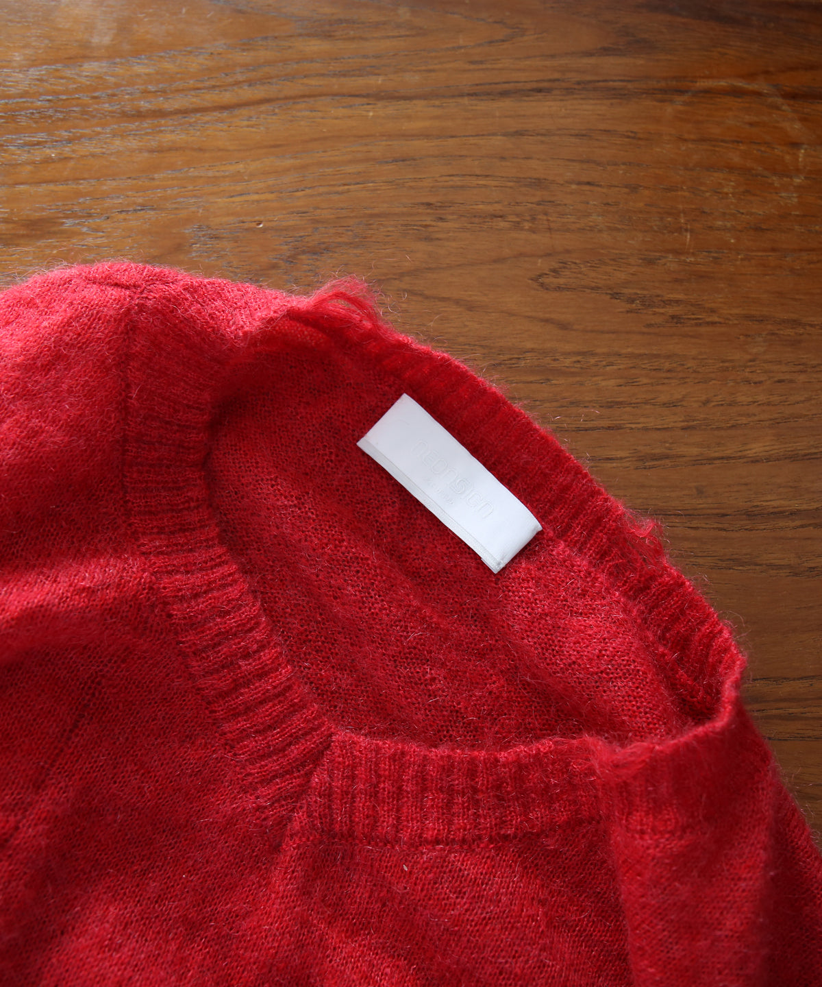 【Pre order】NEONSIGN Destroy knit -type : v "BLENDED RED"