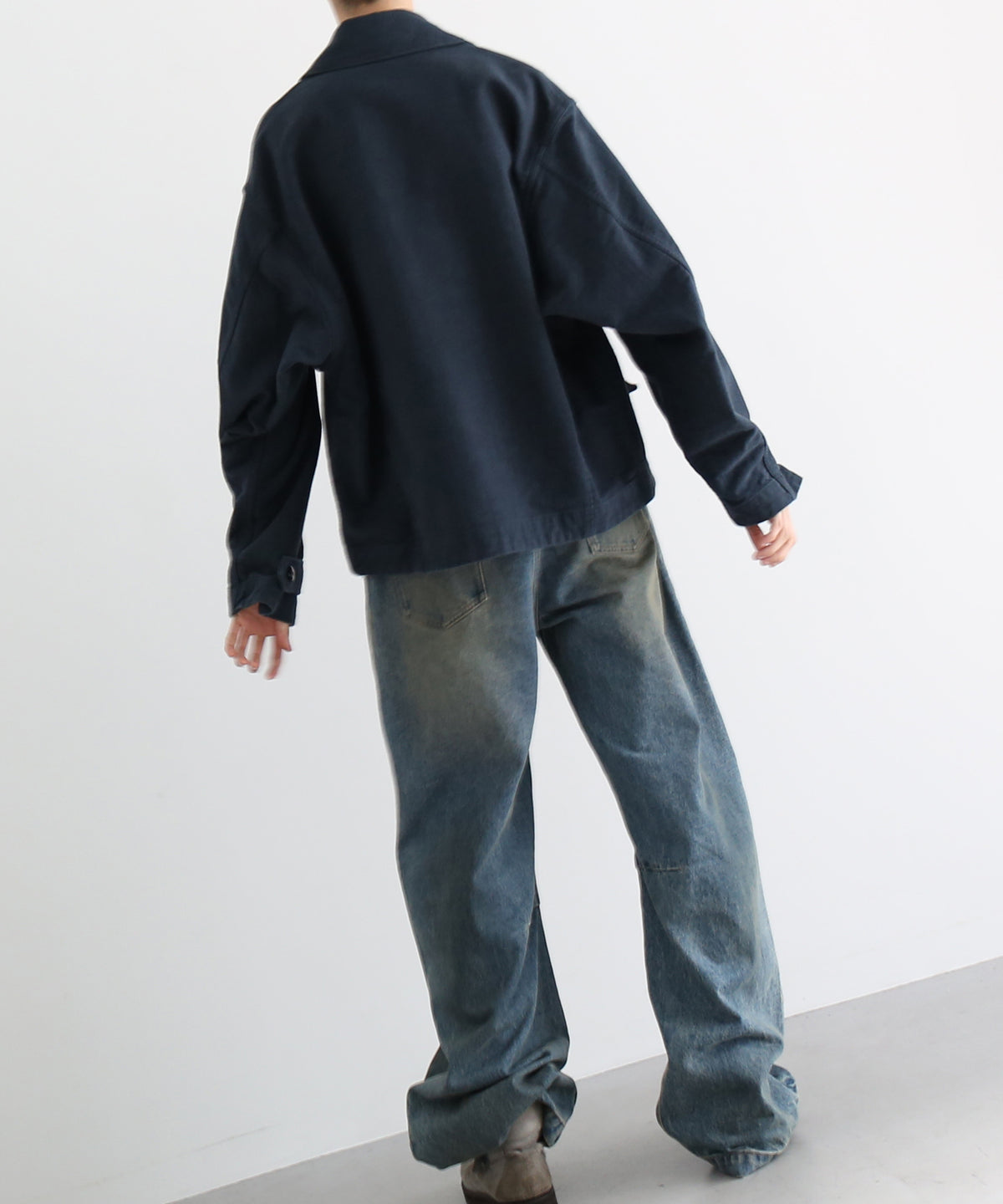 OLD FOLK HOUSE Moleskin jacket "NAVY"