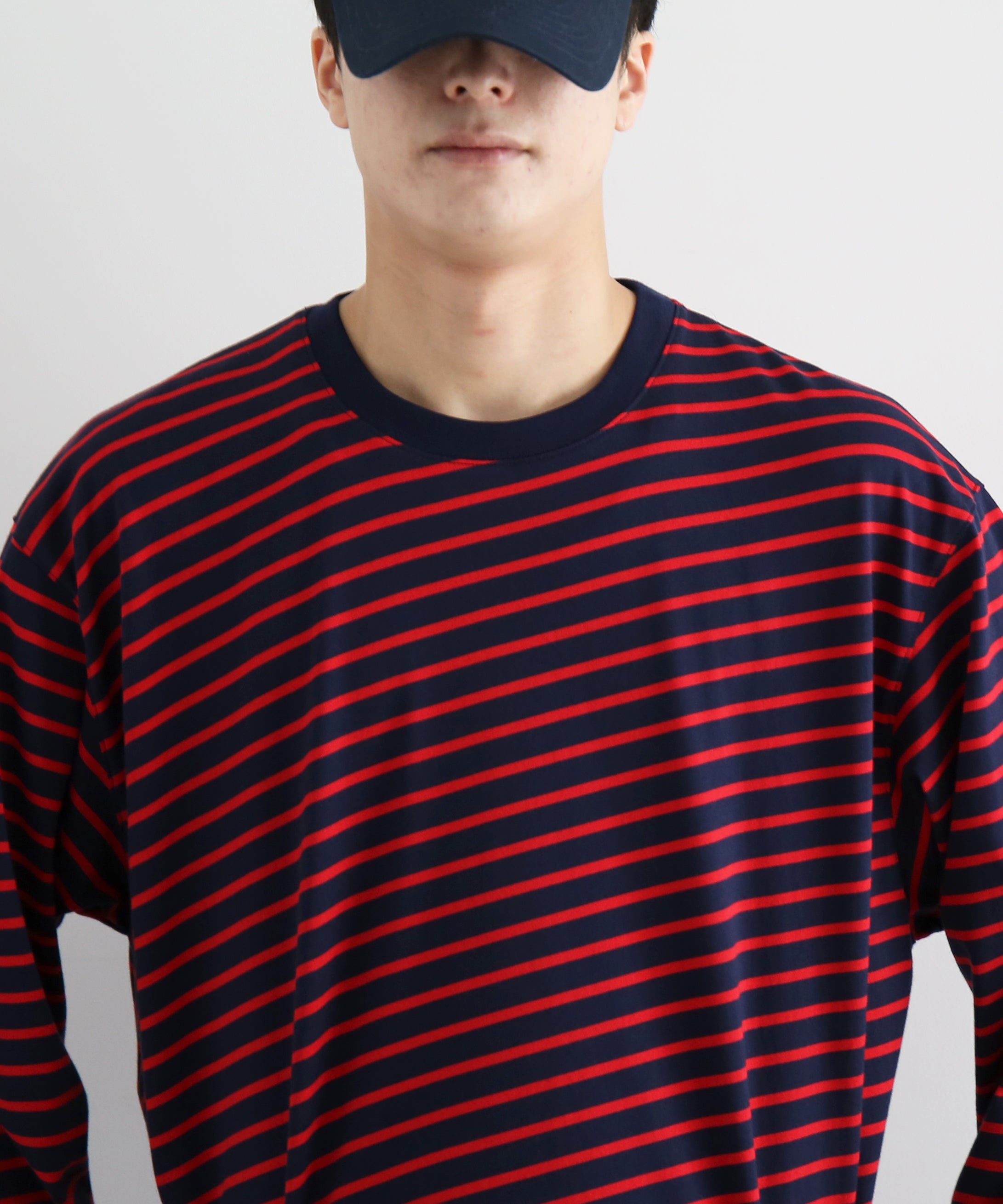 VOAAOV Border l/s tee "NAVY / RED"