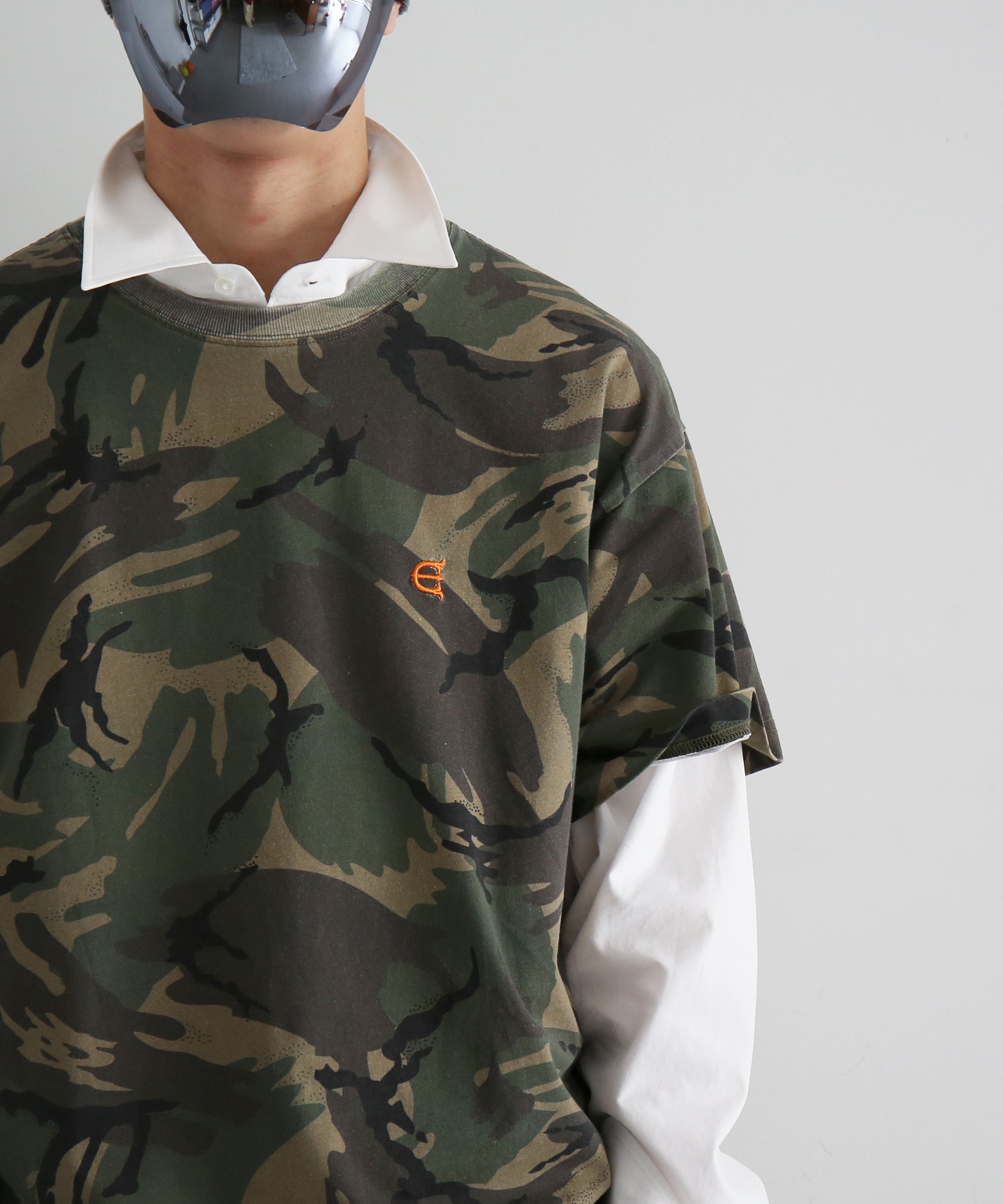 Evisen Skateboardsゑ E logo camo tee "CAMO"