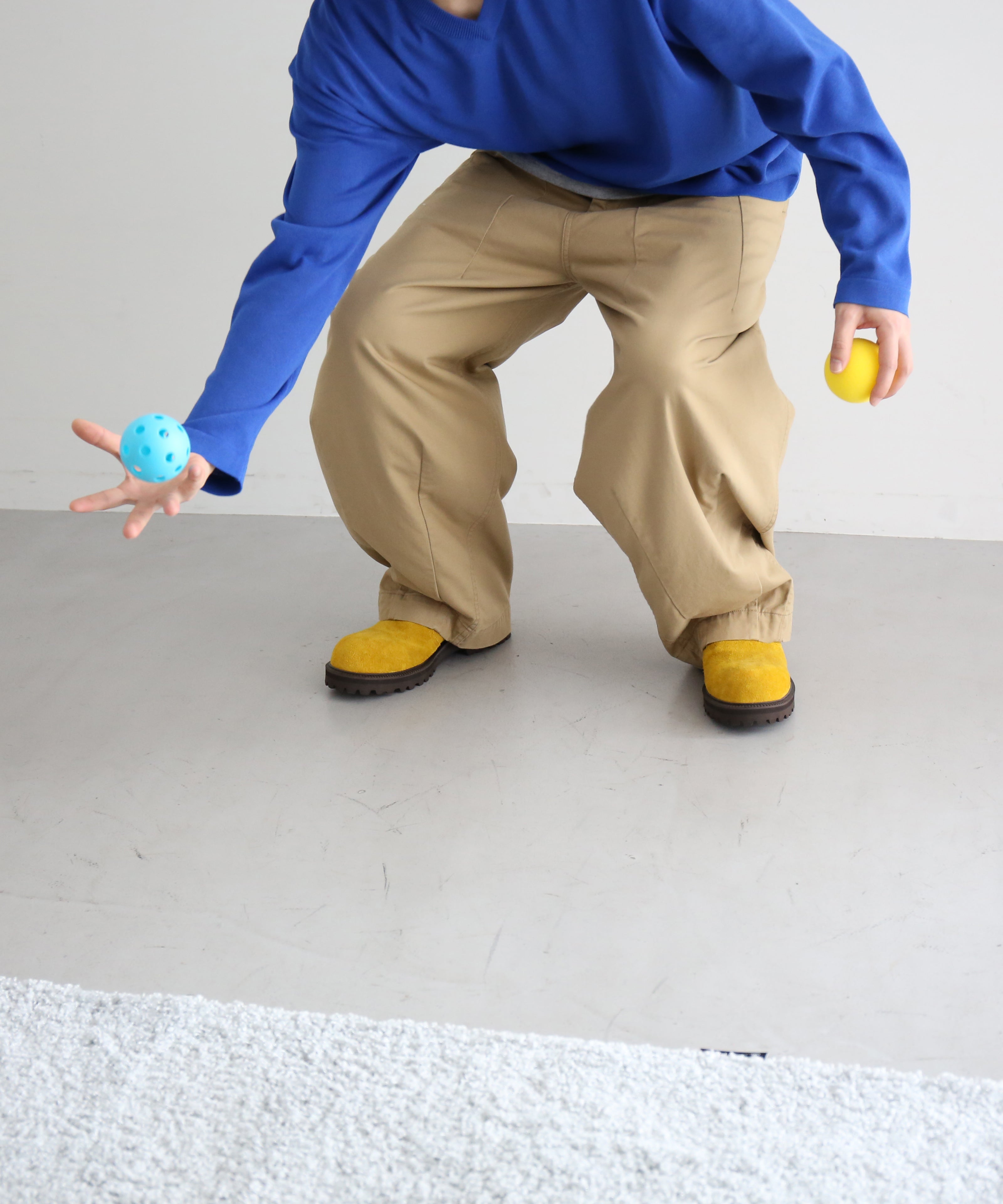 【EXCLUSIVE】crepuscule Washi v/n pullover "BLUE"