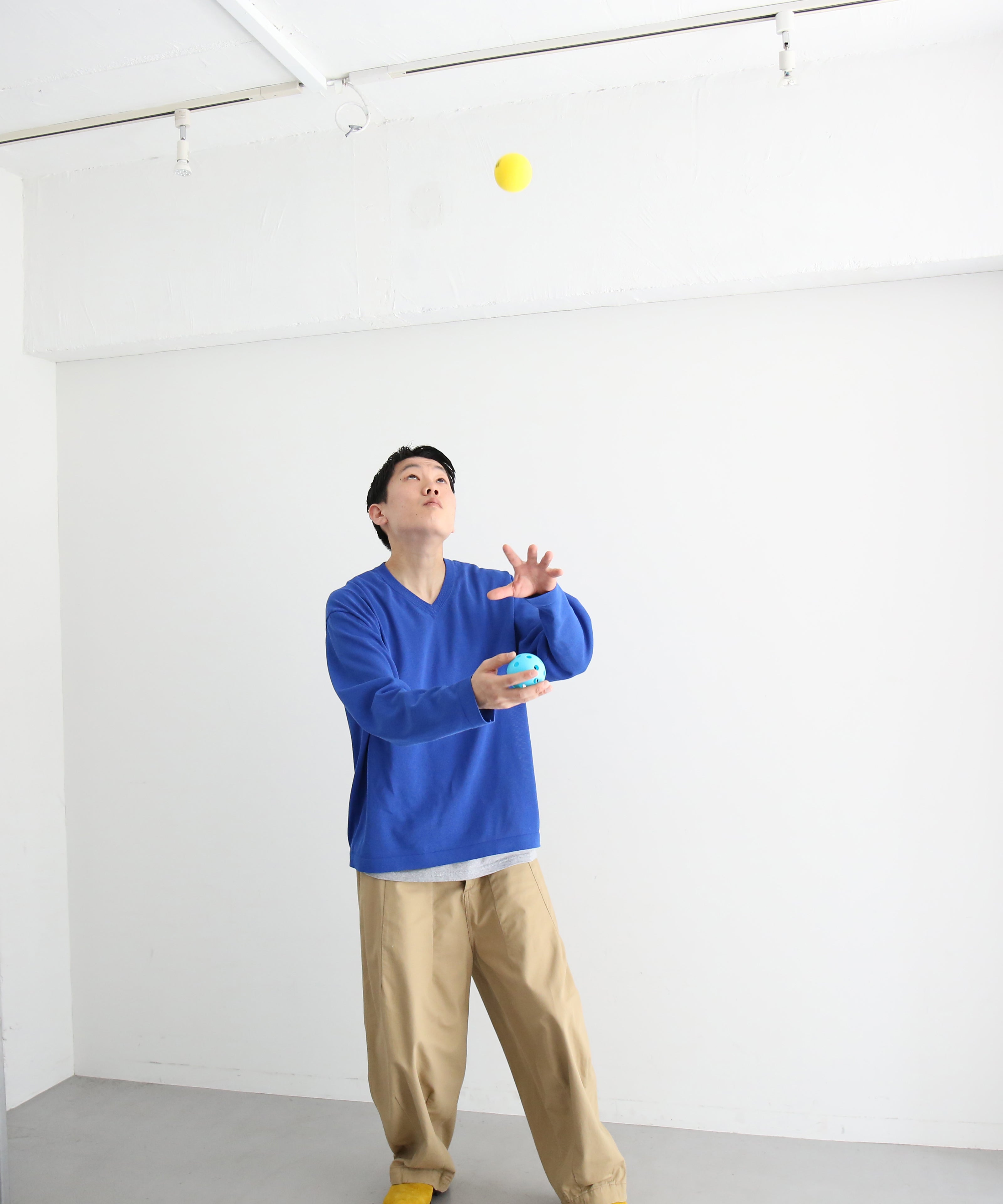 【EXCLUSIVE】crepuscule Washi v/n pullover "BLUE"