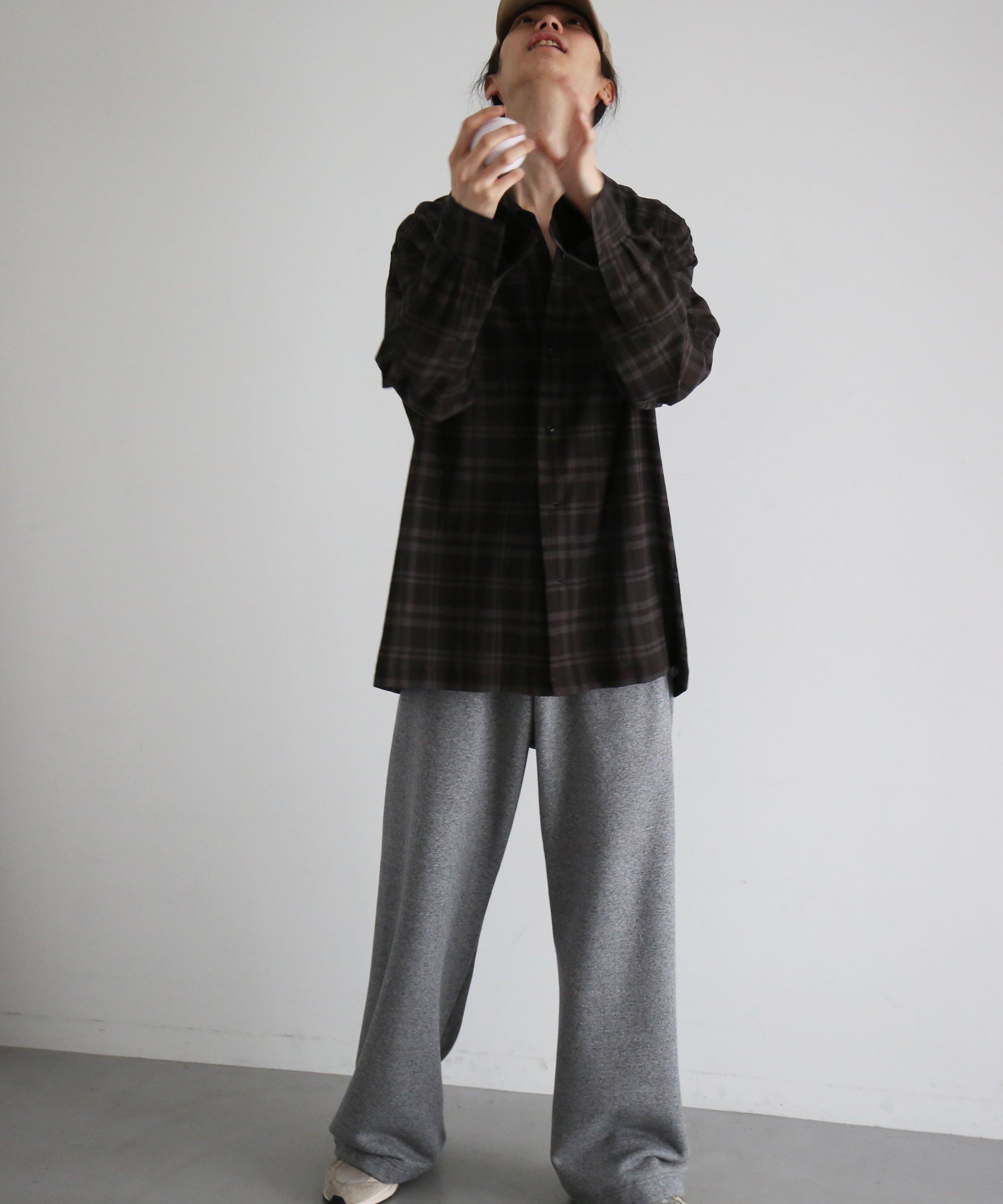 voaaov チェックシャツ VOAAOV【ヴォアーブ】メンズ 長袖シャツ Shadow check l/s shirt