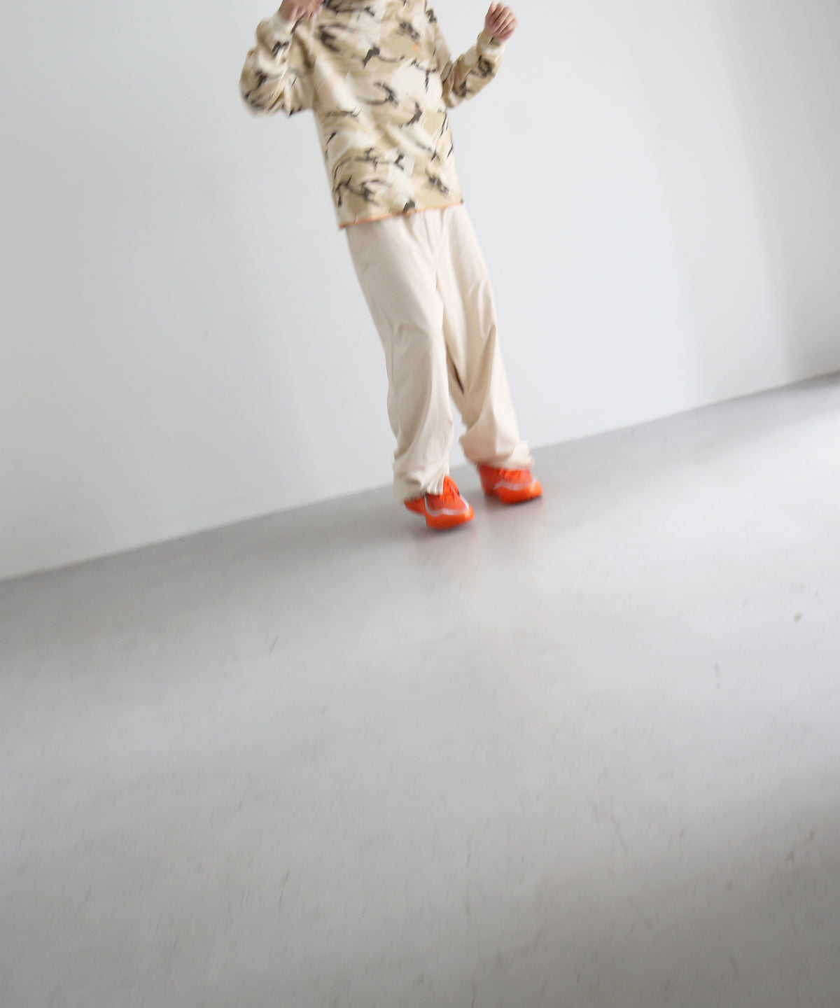PHINGERIN Cushy fleece pants “A:LIGHT BEIGE”