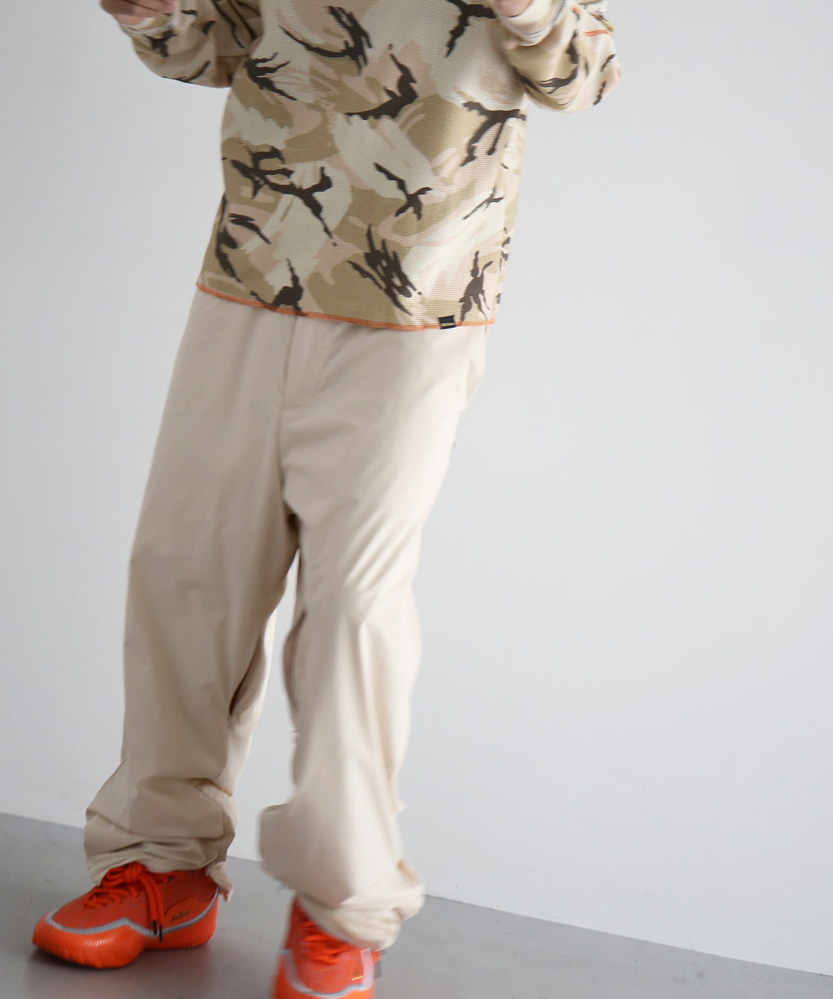 PHINGERIN Cushy fleece pants “A:LIGHT BEIGE”