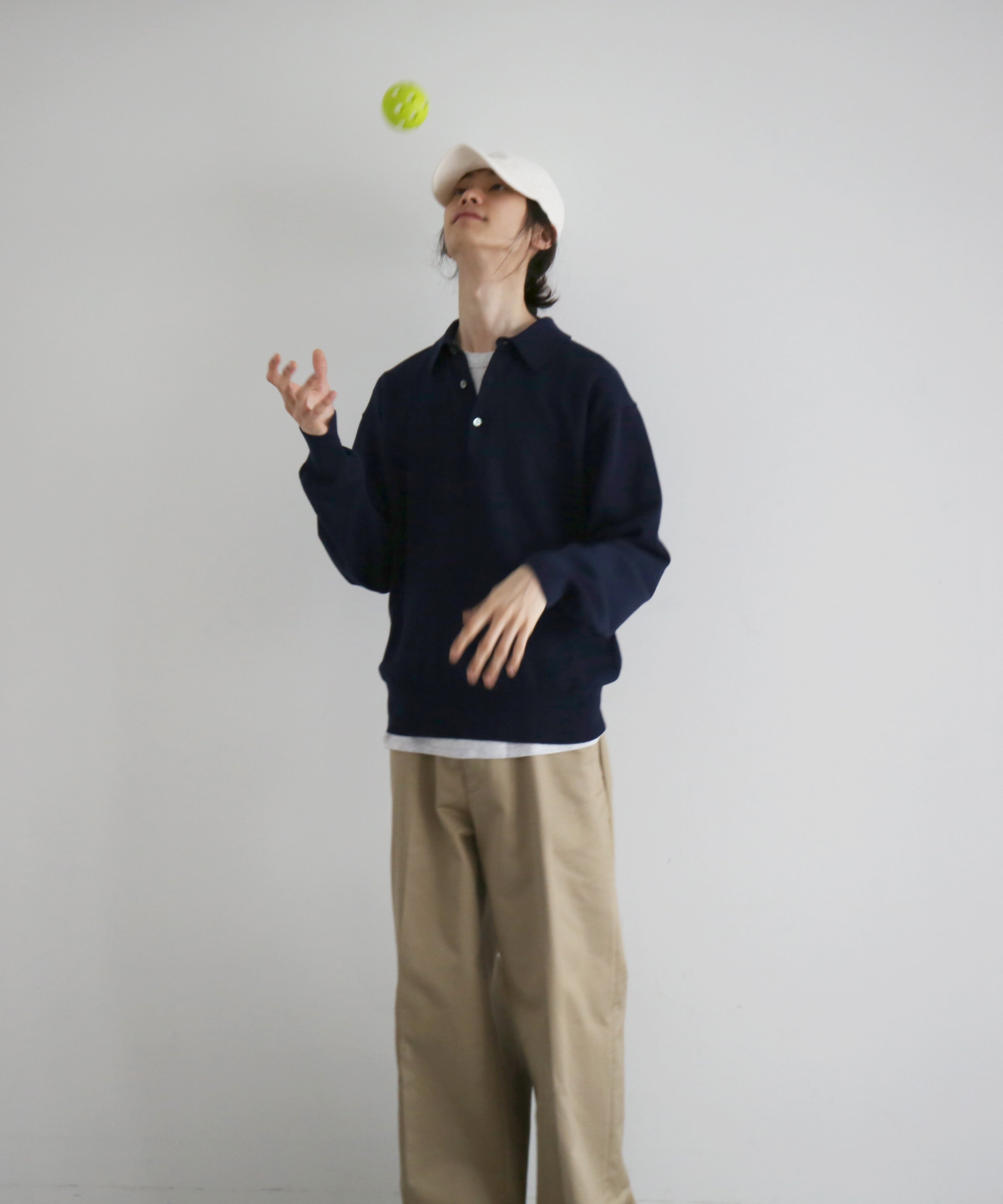 未使用タグ付き新品　KAIKO Supima polo ブラック KAIKO【カイコー】メンズ スーピマニットポロ Supima polo 