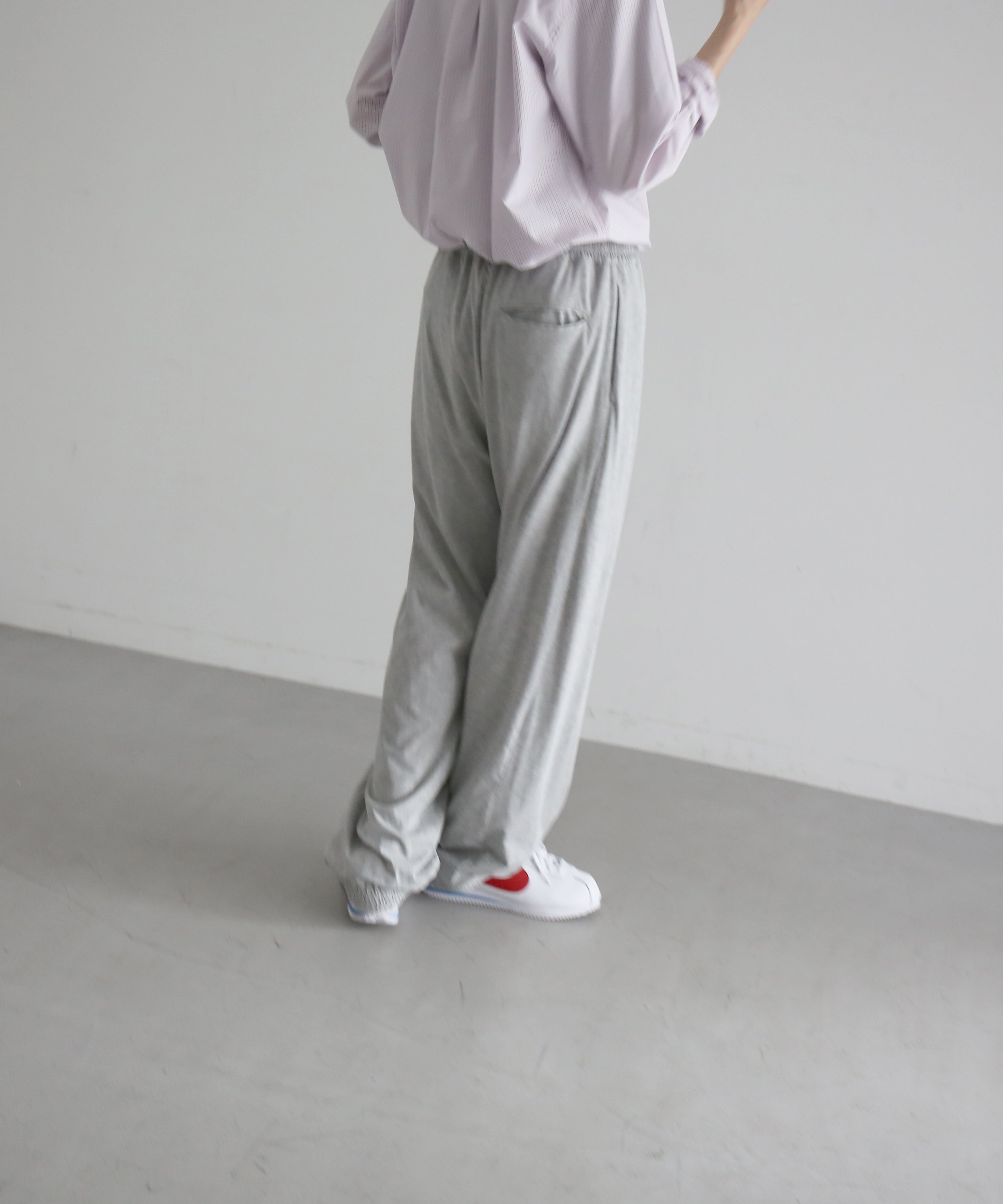 KAIKO Double loose easy pants "TOP GRAY"