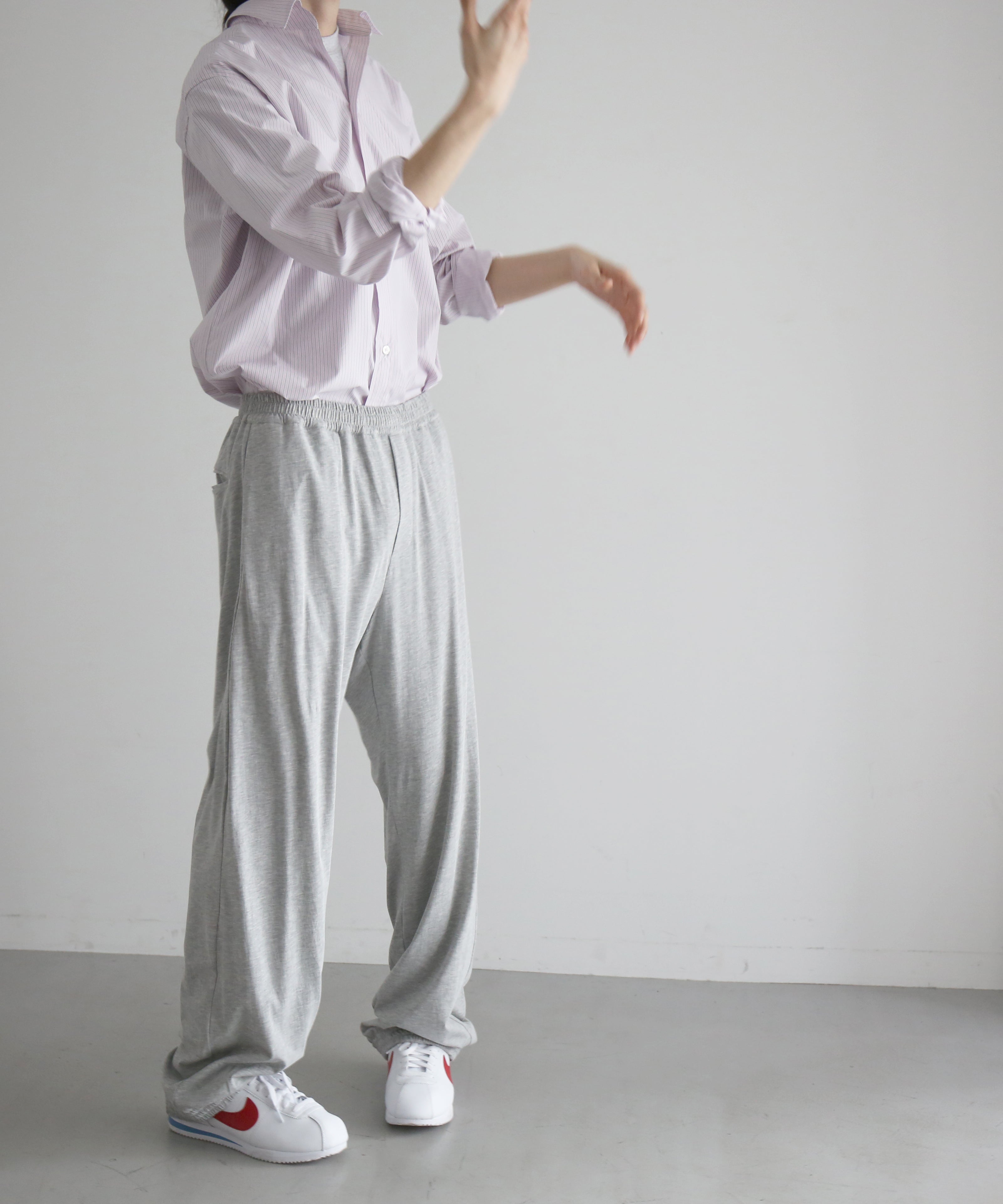 KAIKO Double loose easy pants "TOP GRAY"