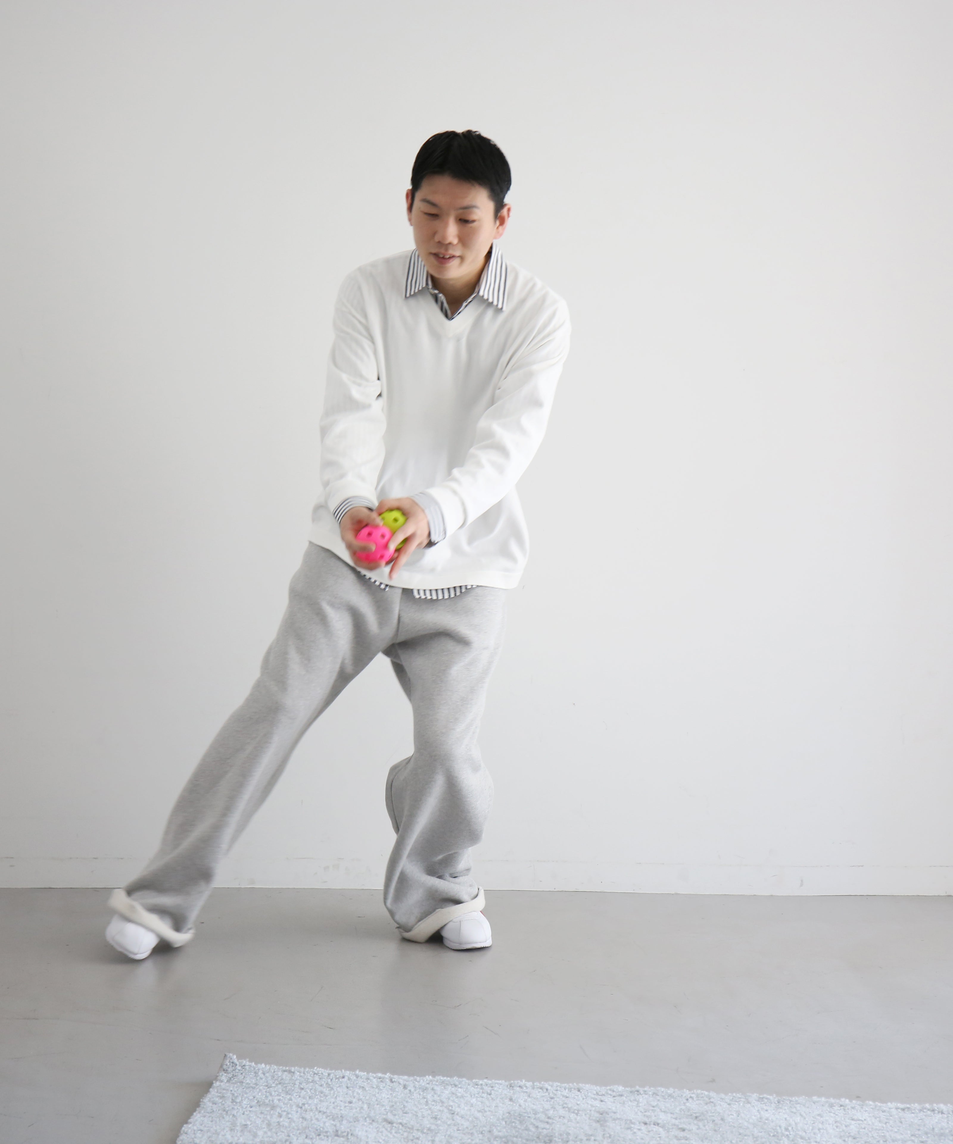 【EXCLUSIVE】crepuscule Washi v/n pullover "WHITE"