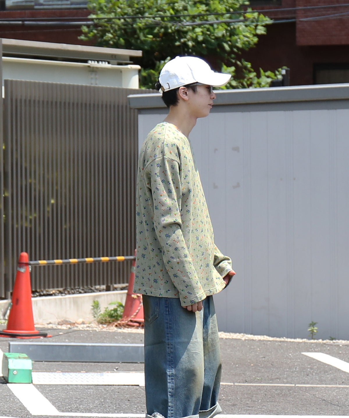 PHINGERIN Flower l/s waffle thermal "A:BEIGE"