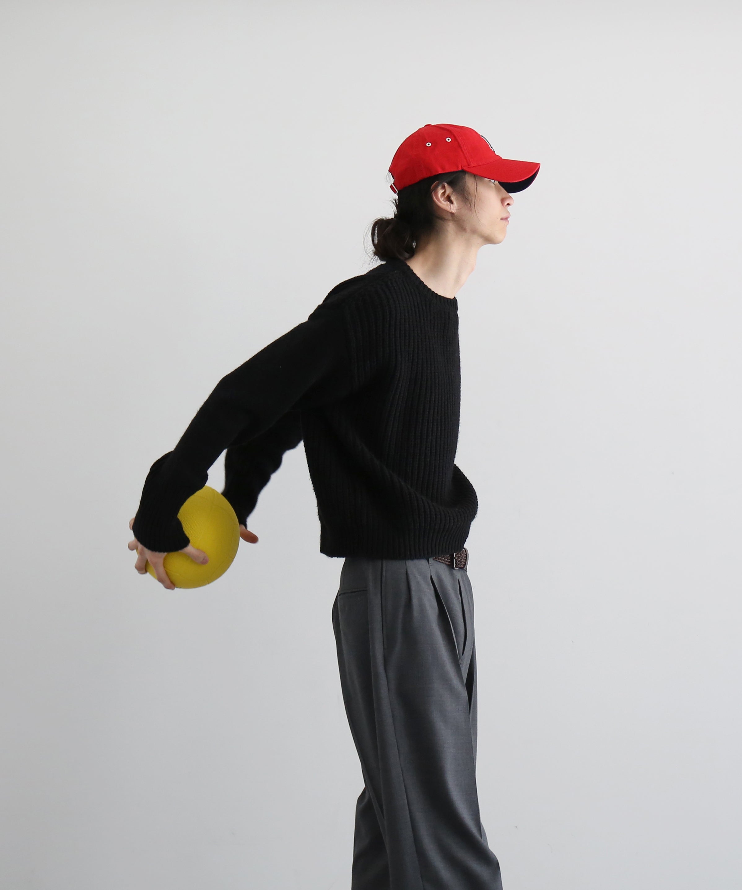 Basketcase Fisherman, knit "BLACK"