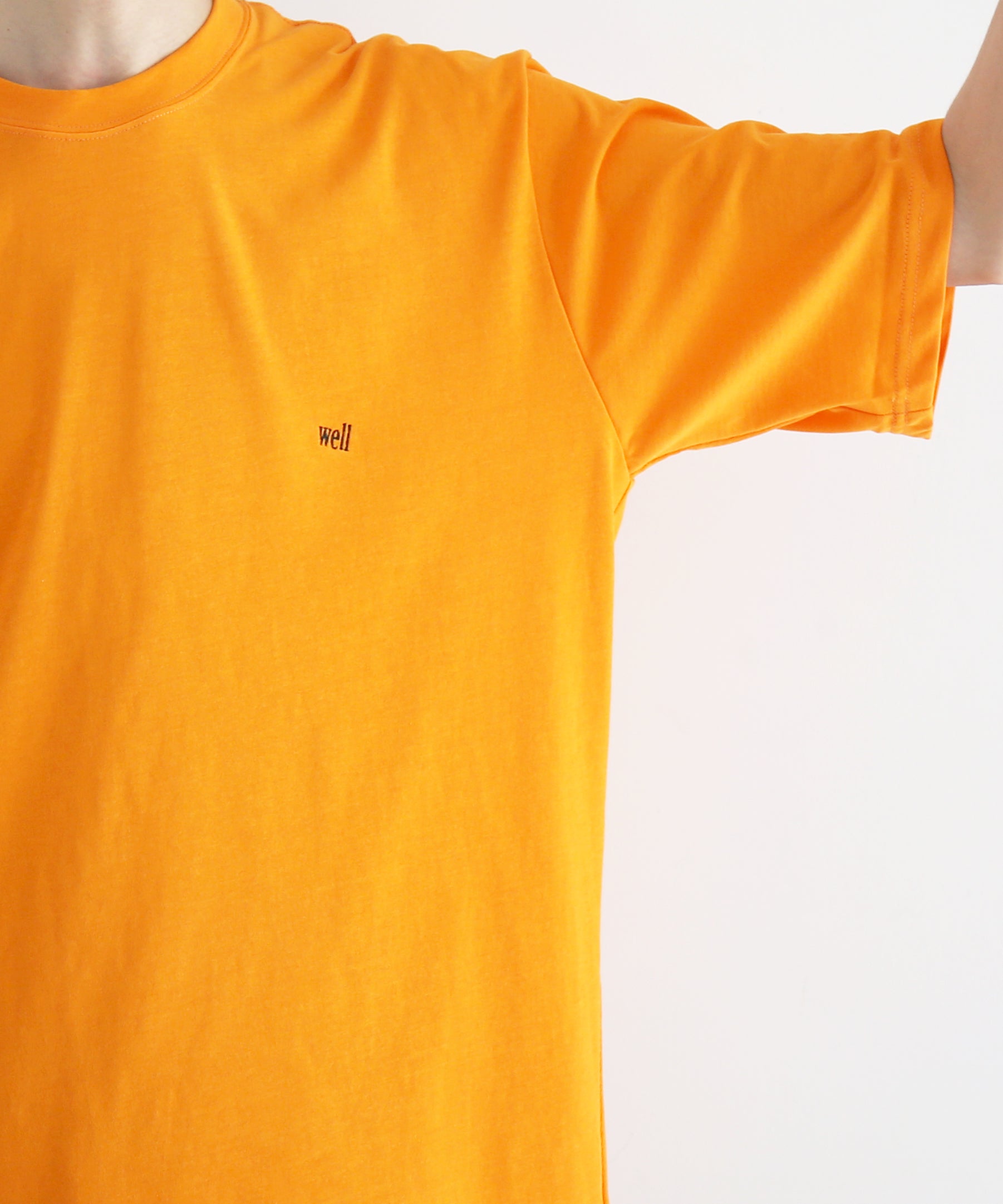 well Titled logo t-shirt "ORANGE"