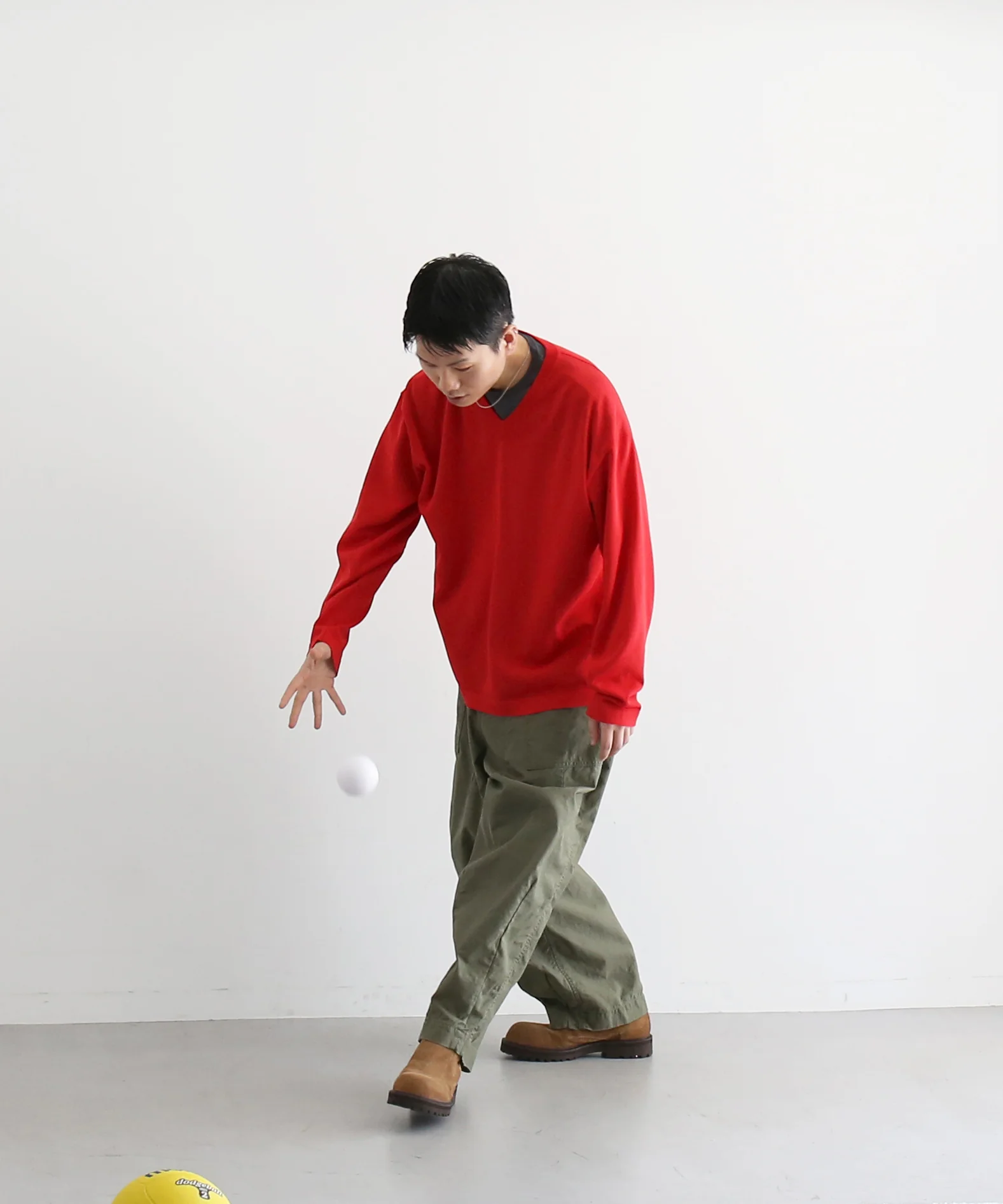 【EXCLUSIVE】crepuscule Washi v/n pullover "RED"