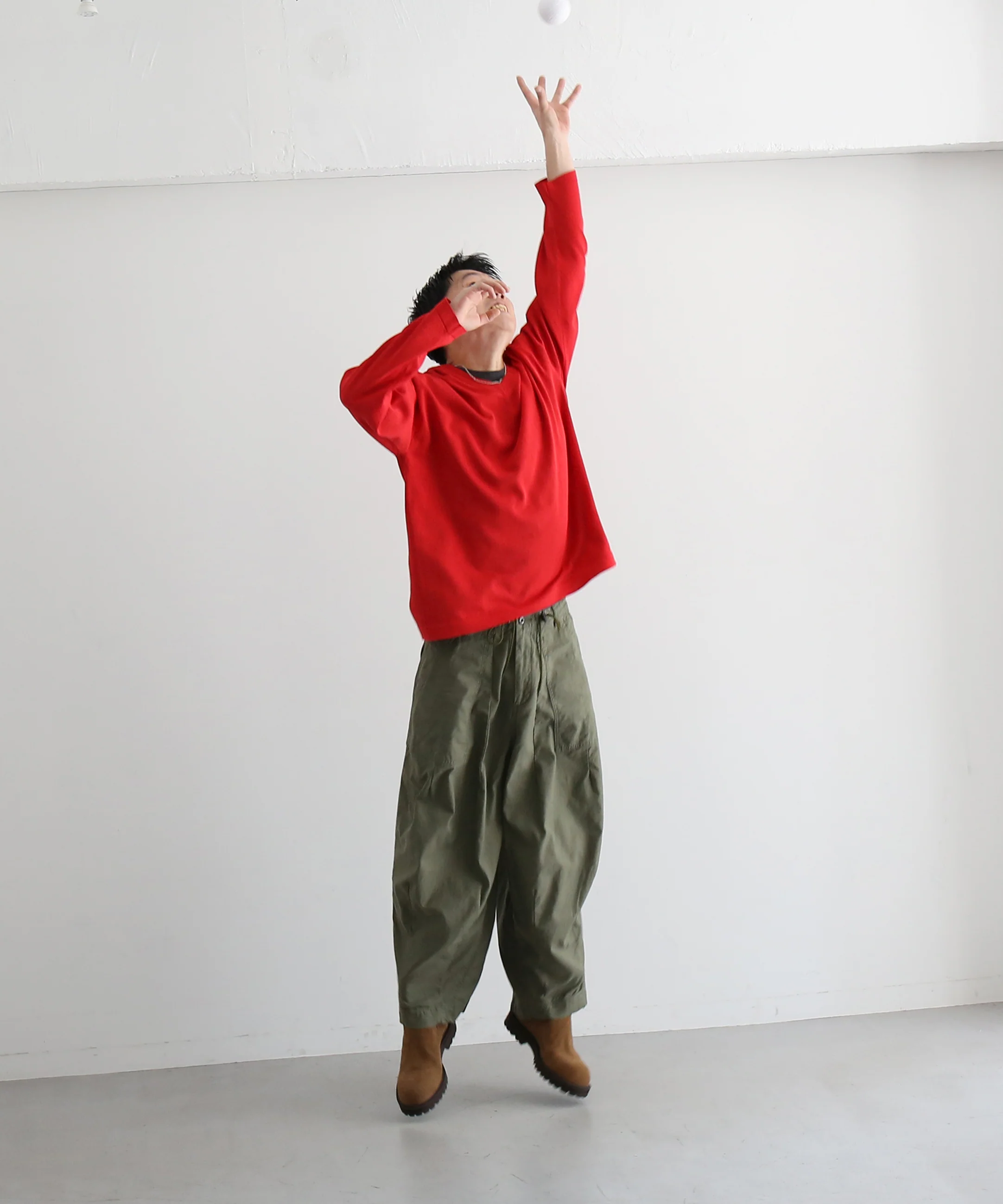 【EXCLUSIVE】crepuscule Washi v/n pullover "RED"