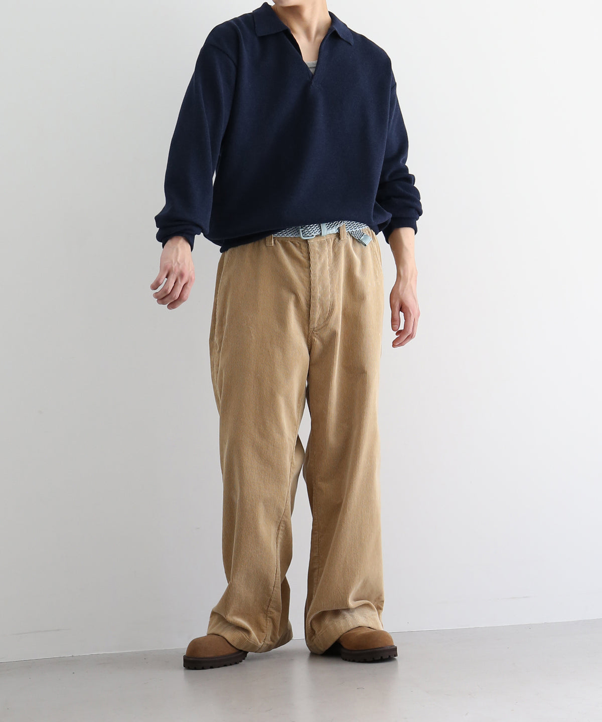 crepuscule Co/wo moss stitch skipper "NAVY"
