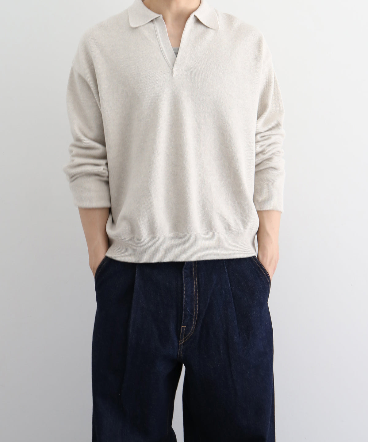 crepuscule Co/wo moss stitch skipper "OATMEAL"
