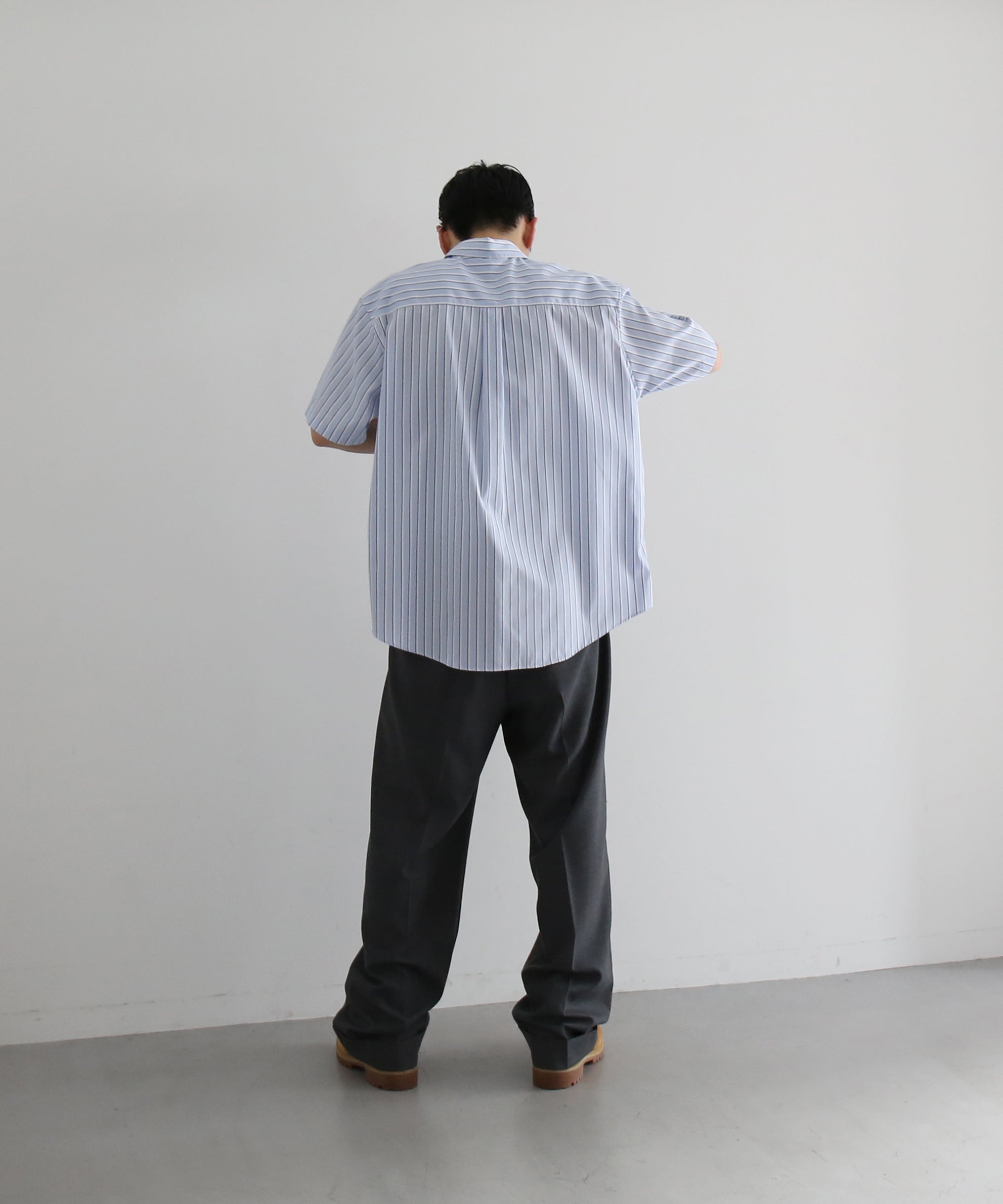 DIGAWEL Buttondown s/s shirt "BLUE"
