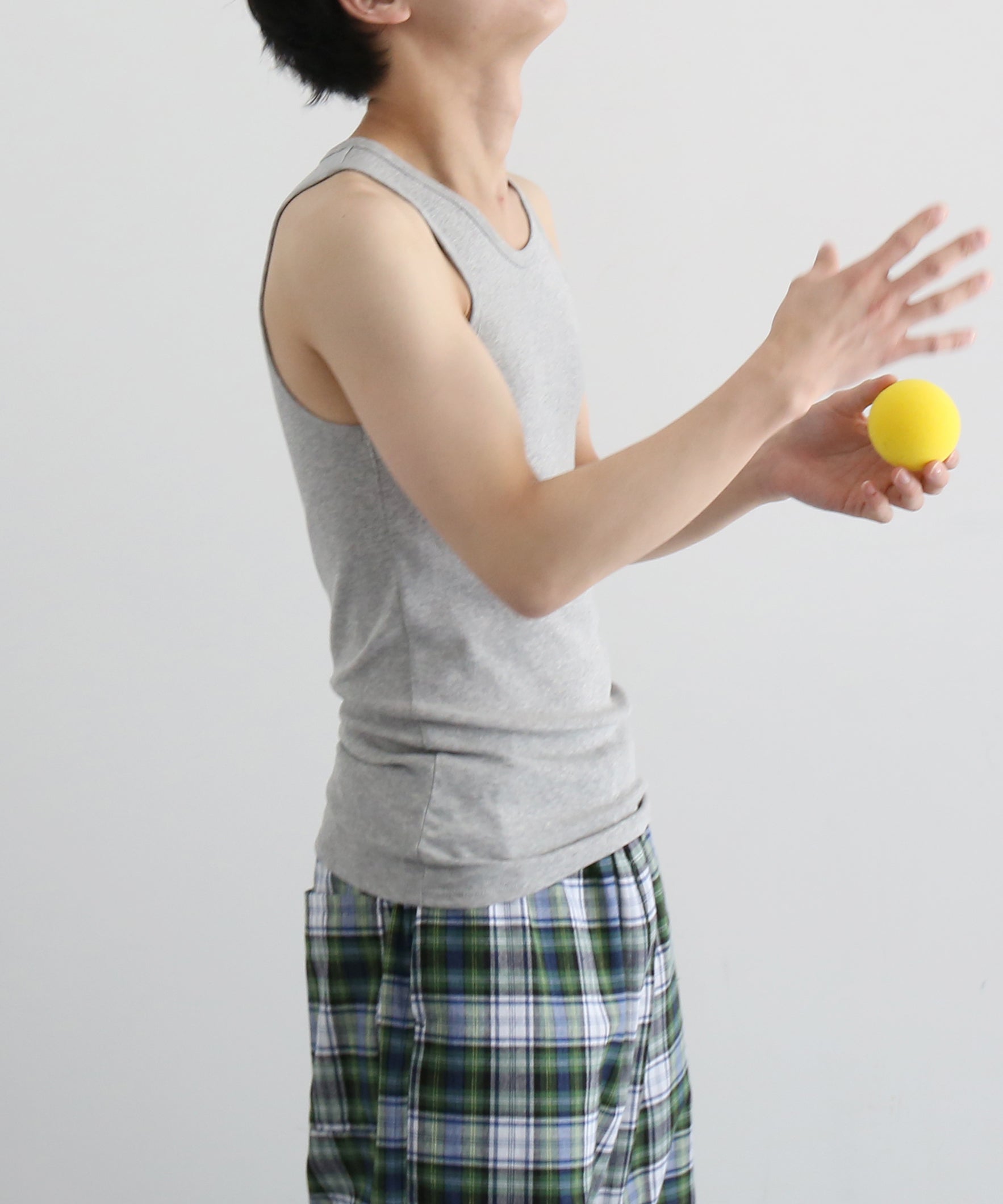 KAIKO Rib tank top “TOP GRAY”