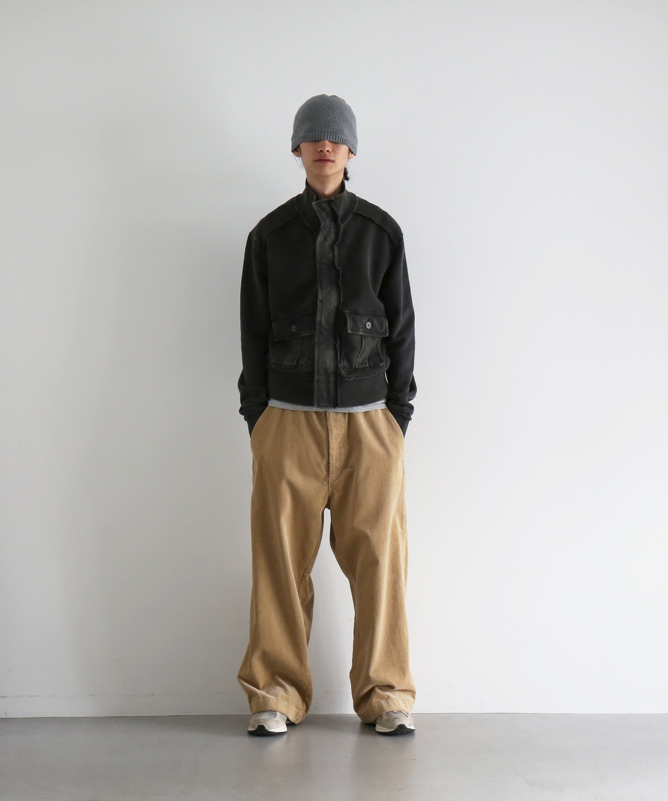 entire studios Supply track jacket "WASHED BLACK"