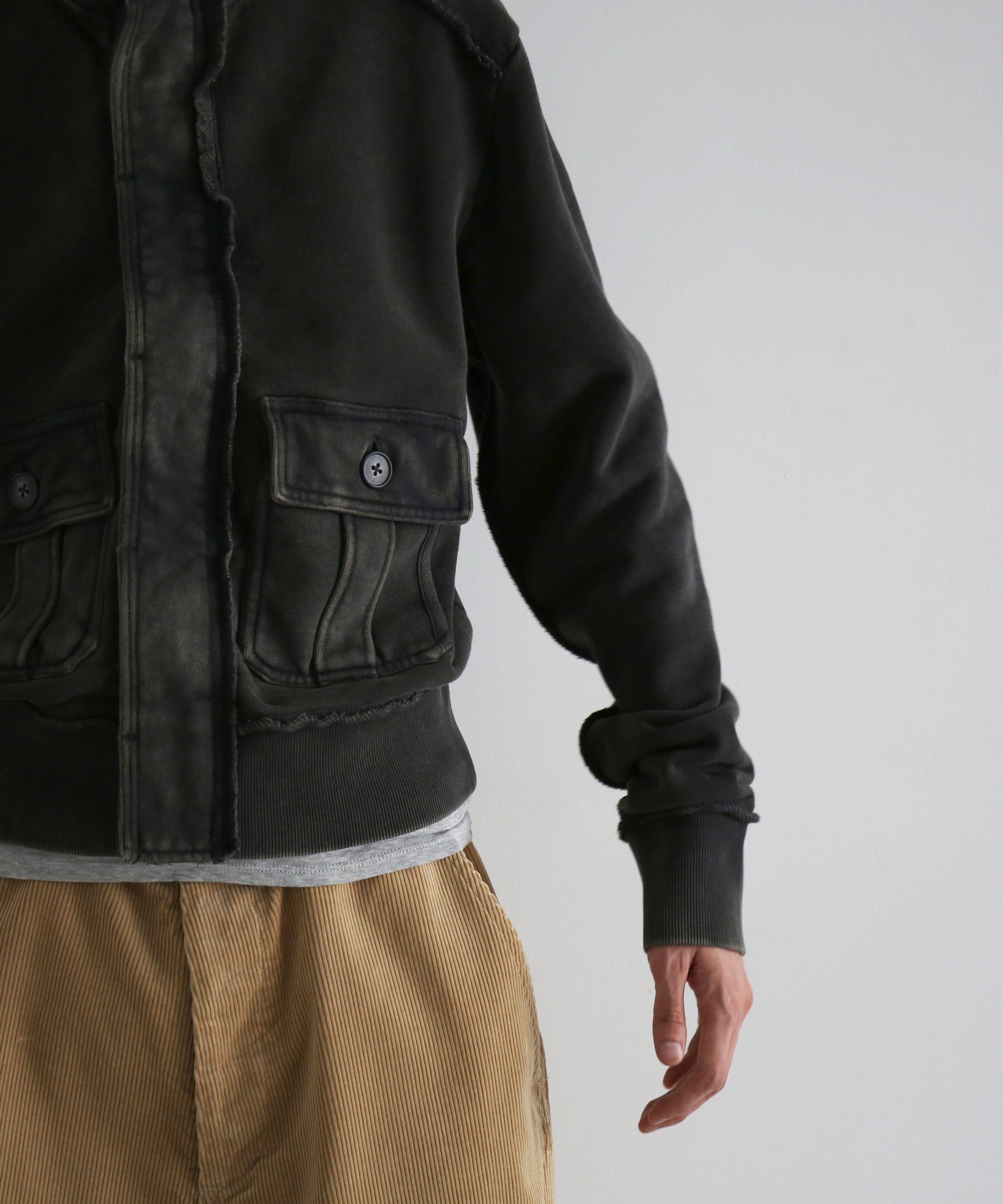 entire studios Supply track jacket "WASHED BLACK"