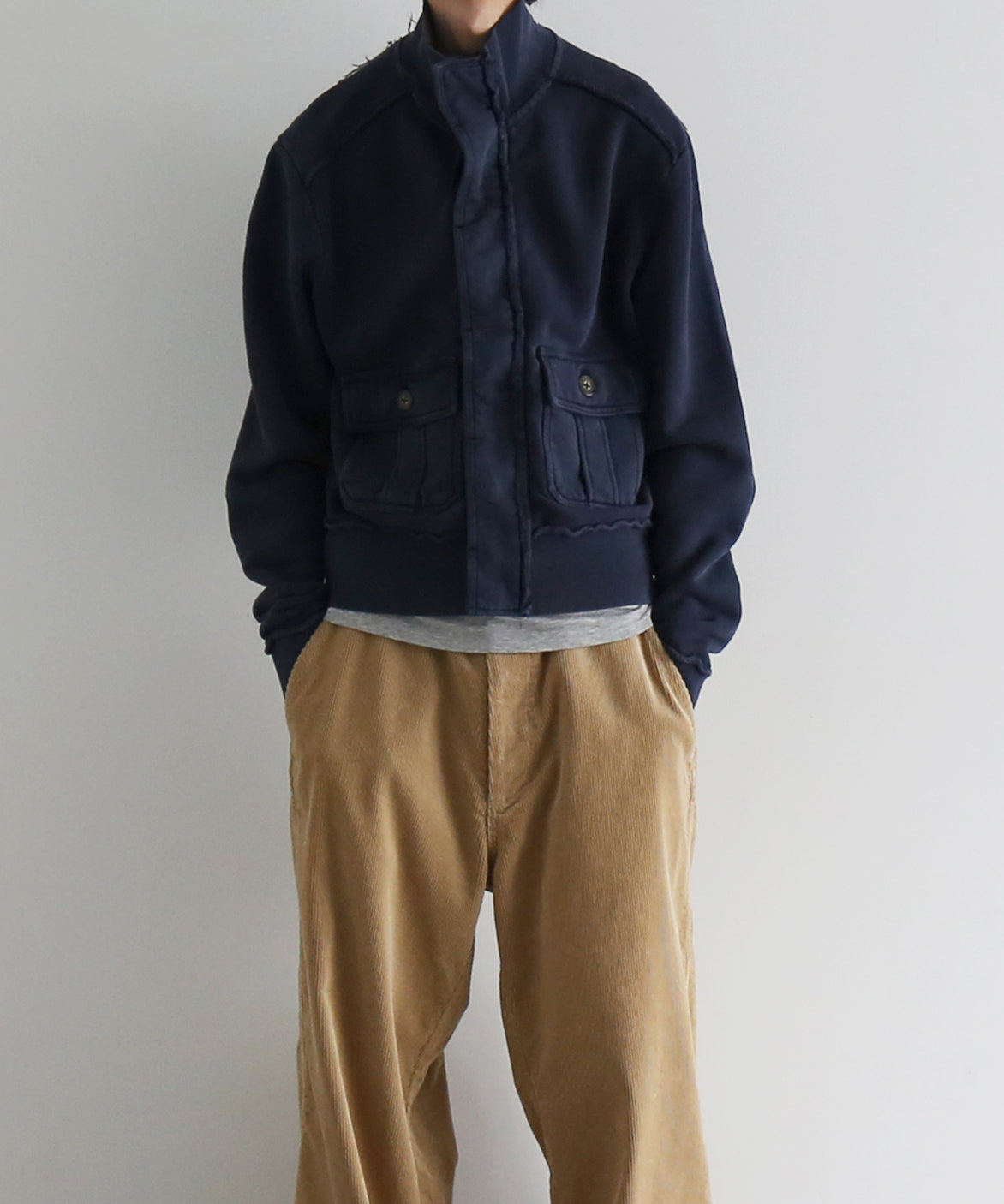 entire studios Supply track jacket "WASHED BLACK"