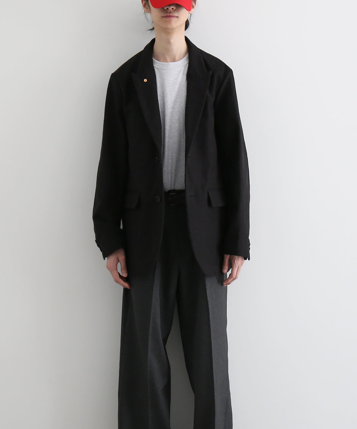 WHOWHAT Mole skin tailored jacket "BLACK"