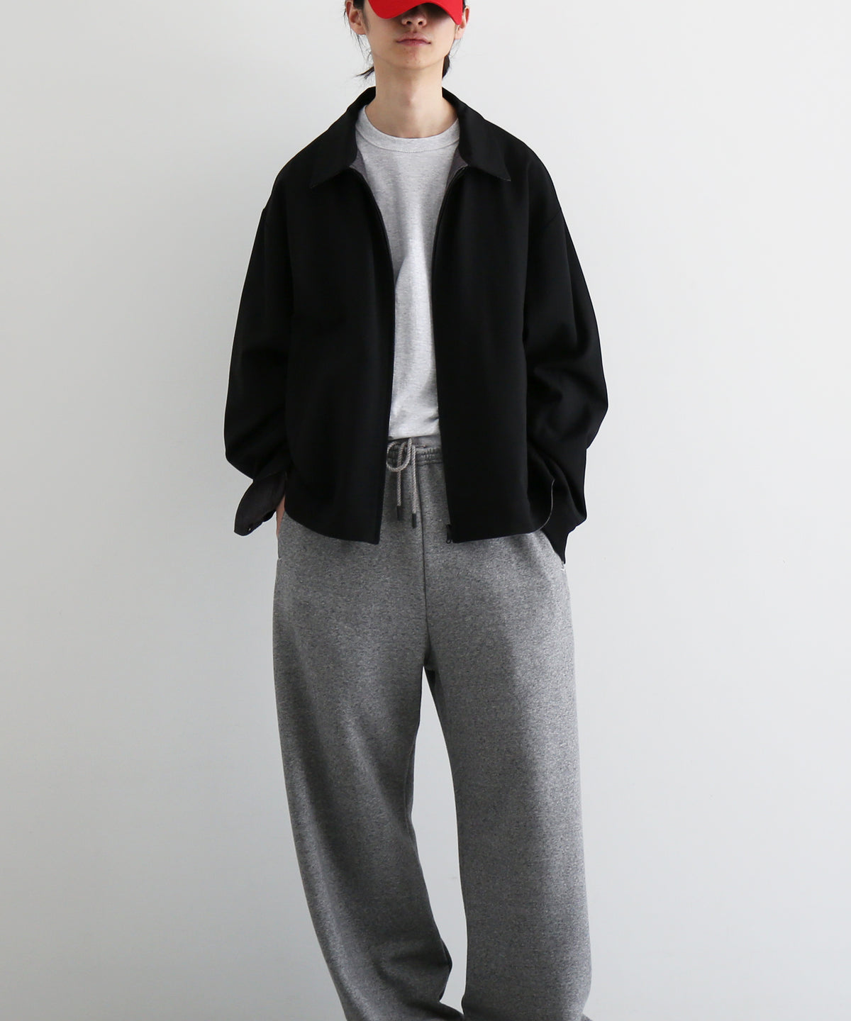 WHOWHAT Reversible blouson "BLACK×GRAY BLACK"